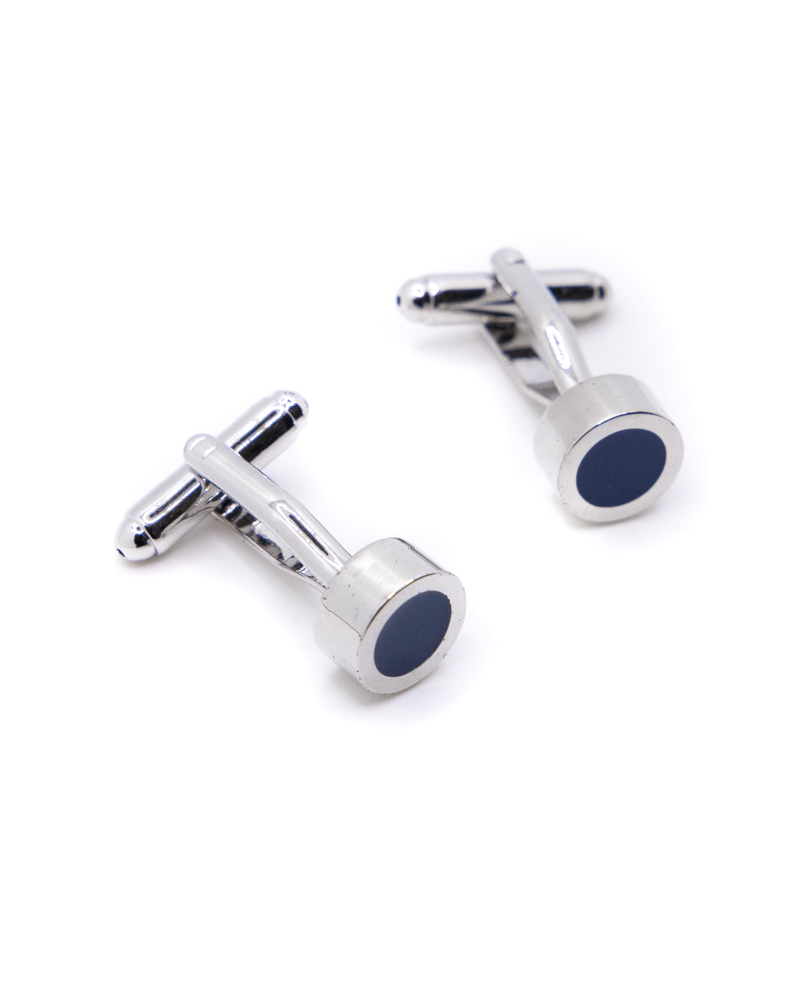 Visconti - silver and blue cufflinks