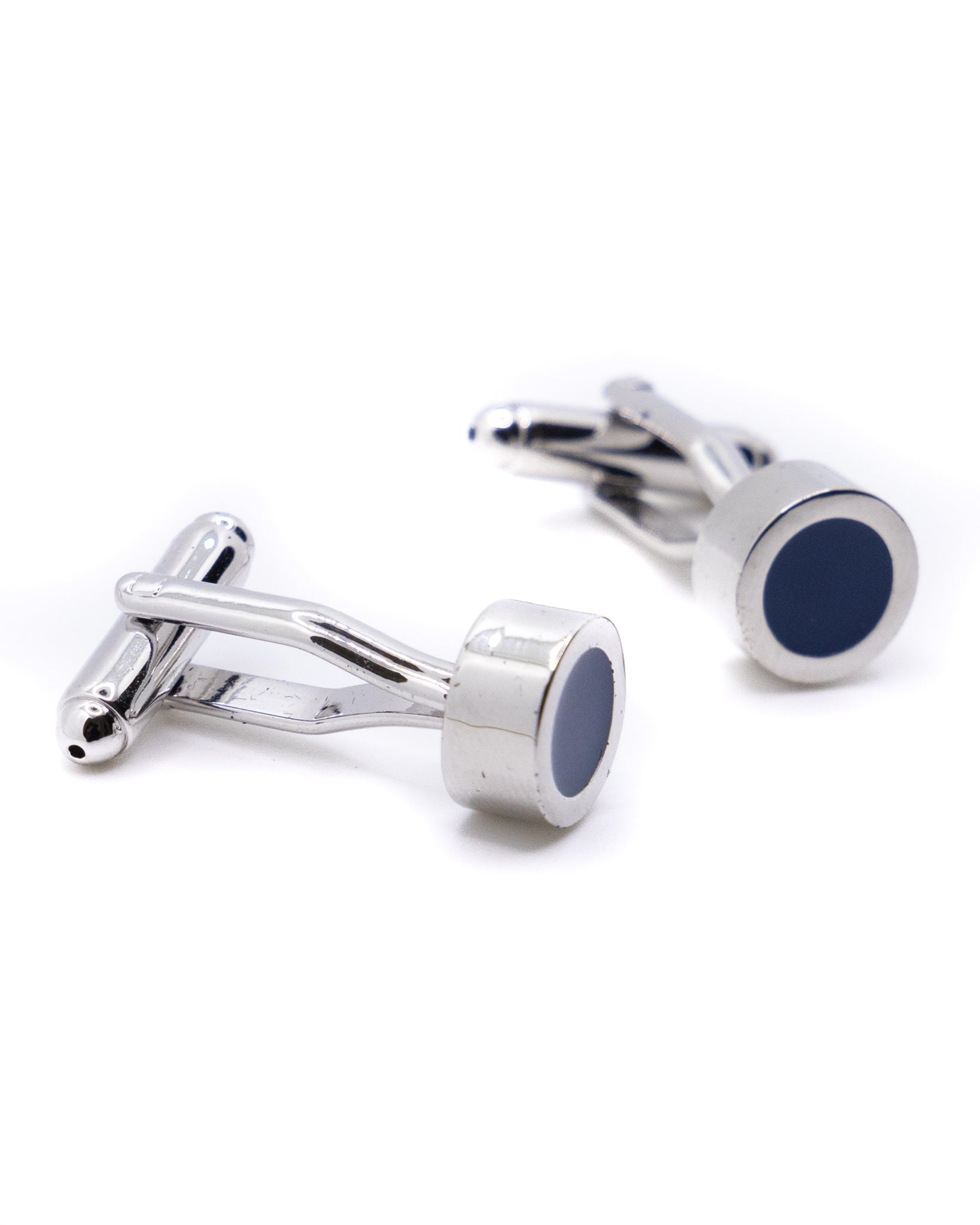 Visconti - silver and blue cufflinks