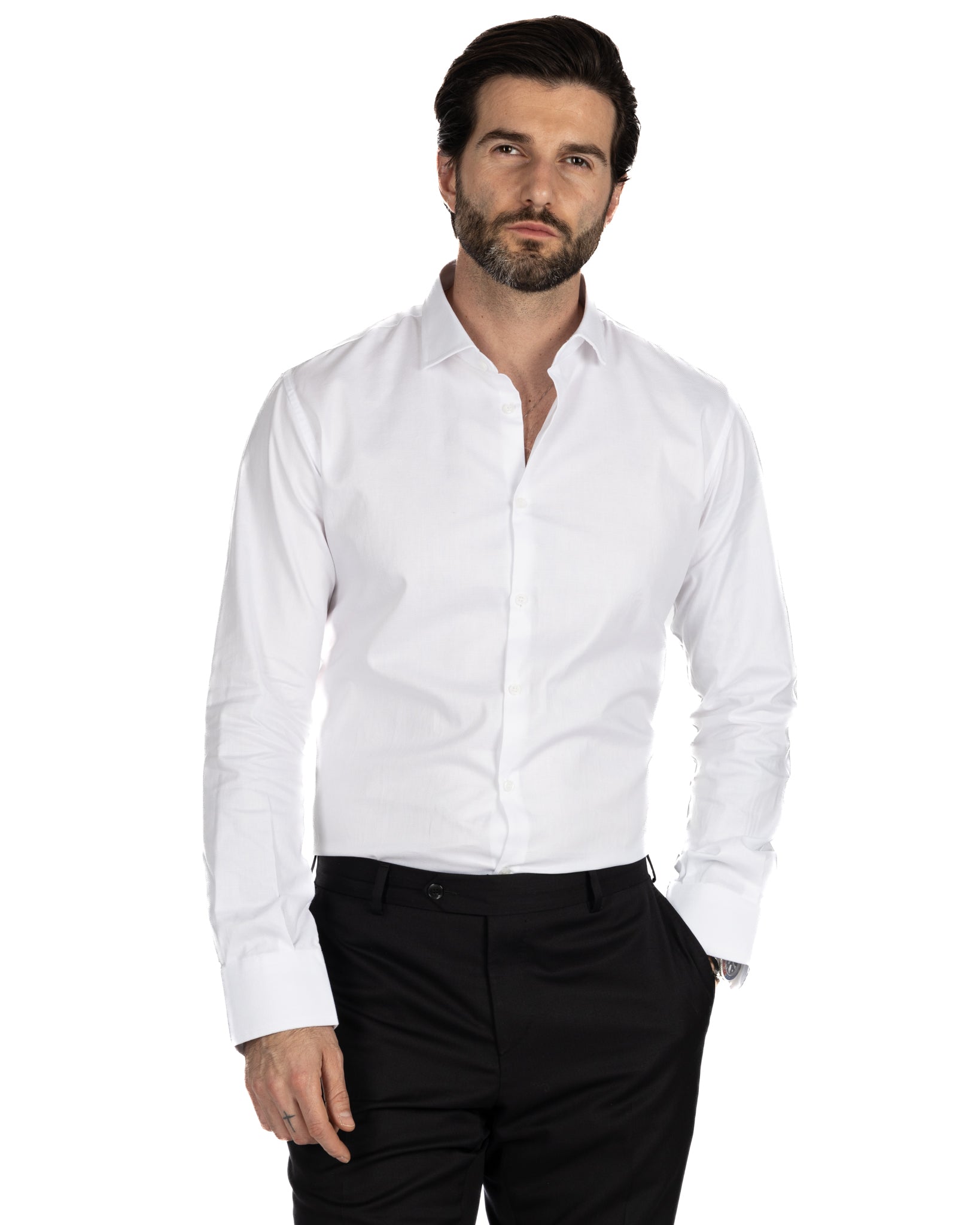 Shirt - slim fit white oxford