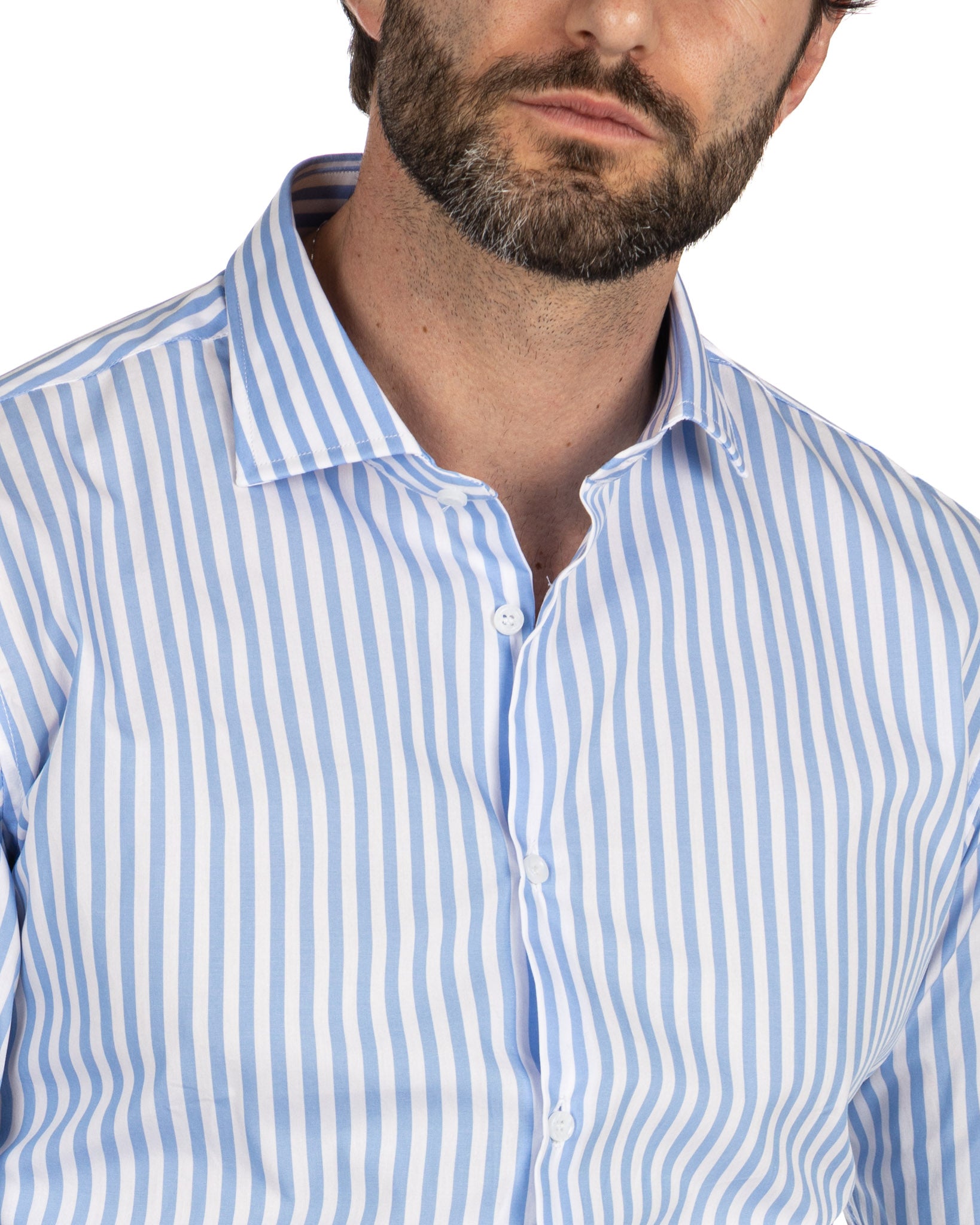 Chemise - slim fit blue stripes