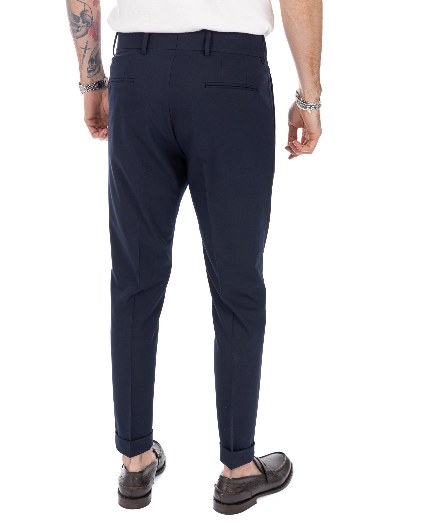 Caprera - blue high waisted trousers