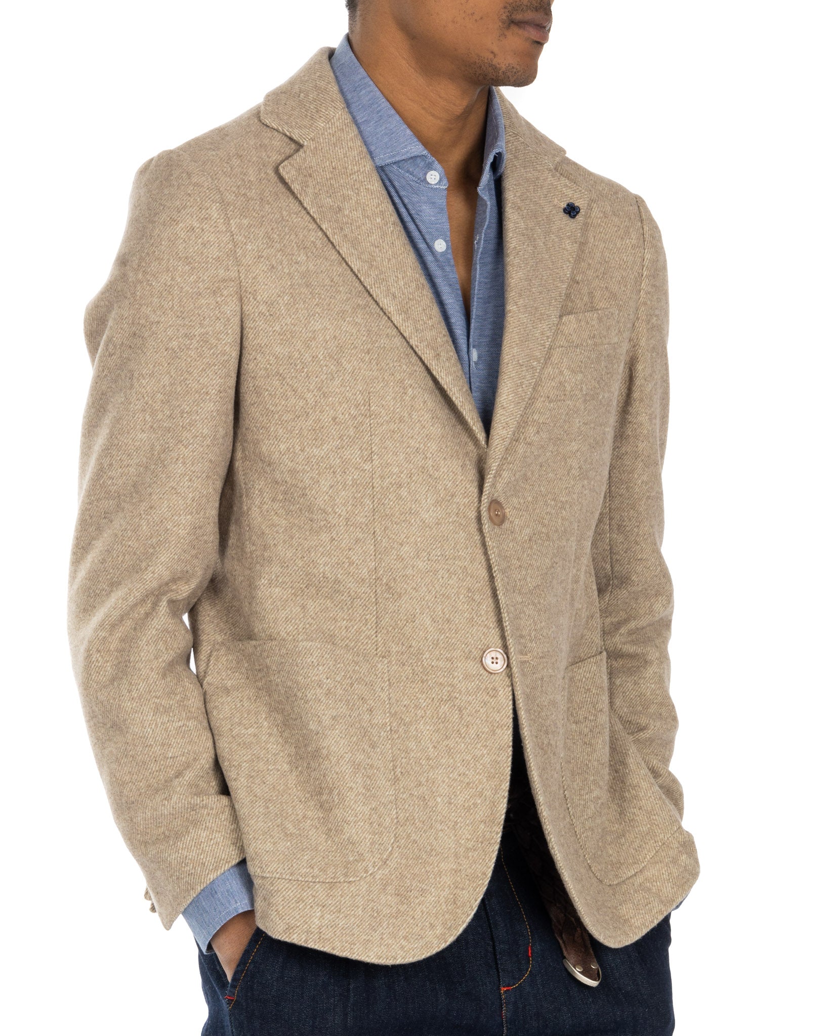 Belluno - beige herringbone weave jacket