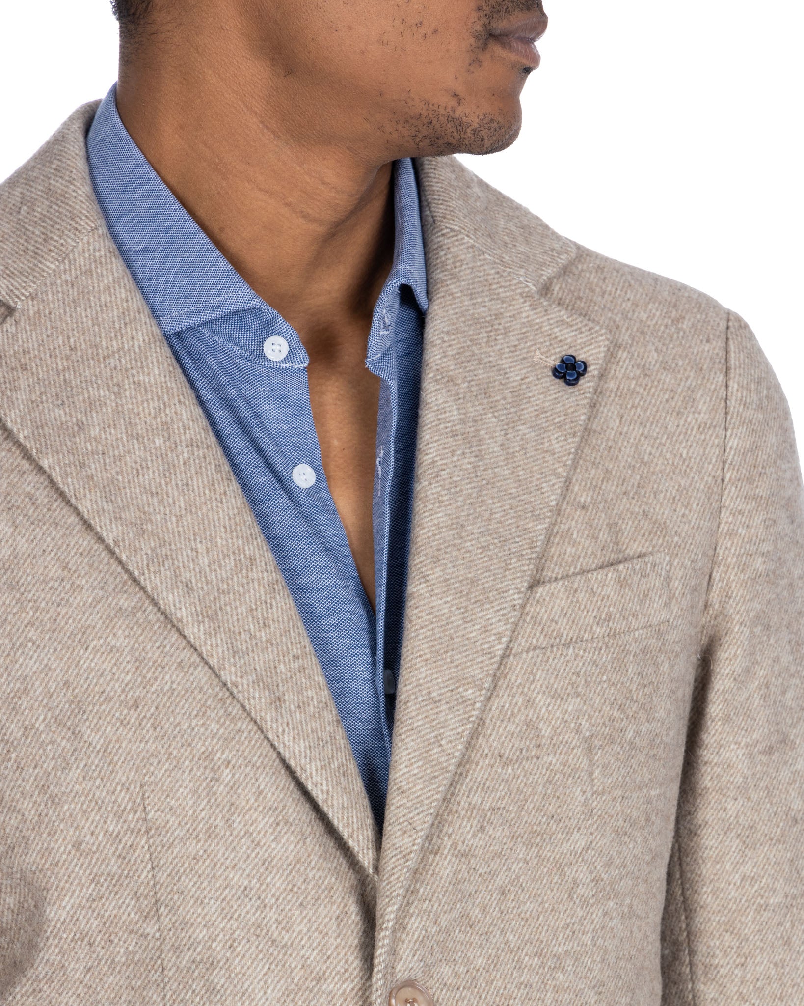 Belluno - beige herringbone weave jacket