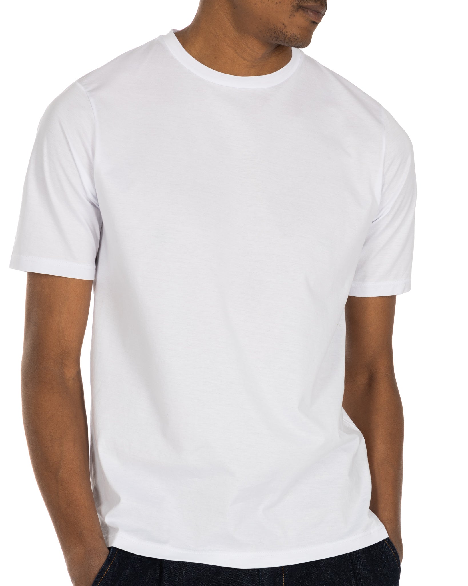 Glasgow - white lisle t-shirt