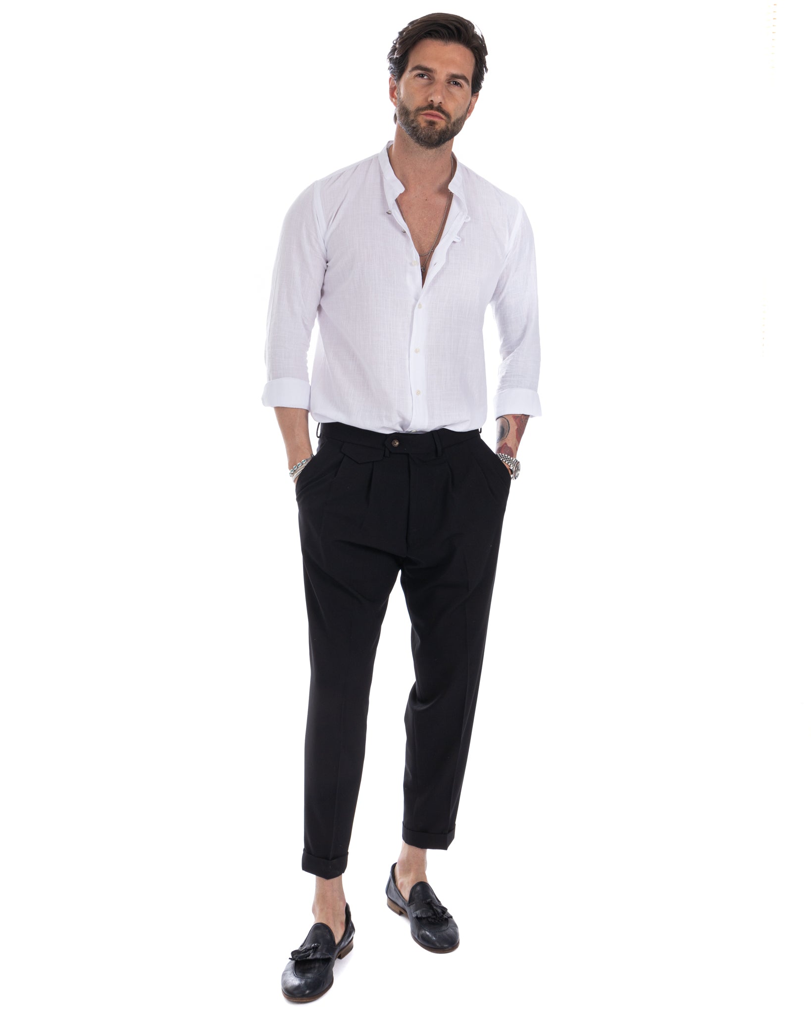Taylor - black high waisted trousers