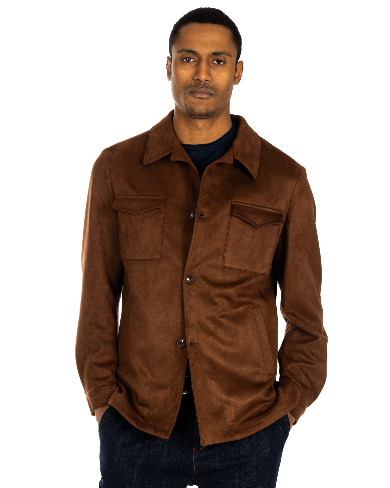 Meridion - dark brown suede jacket