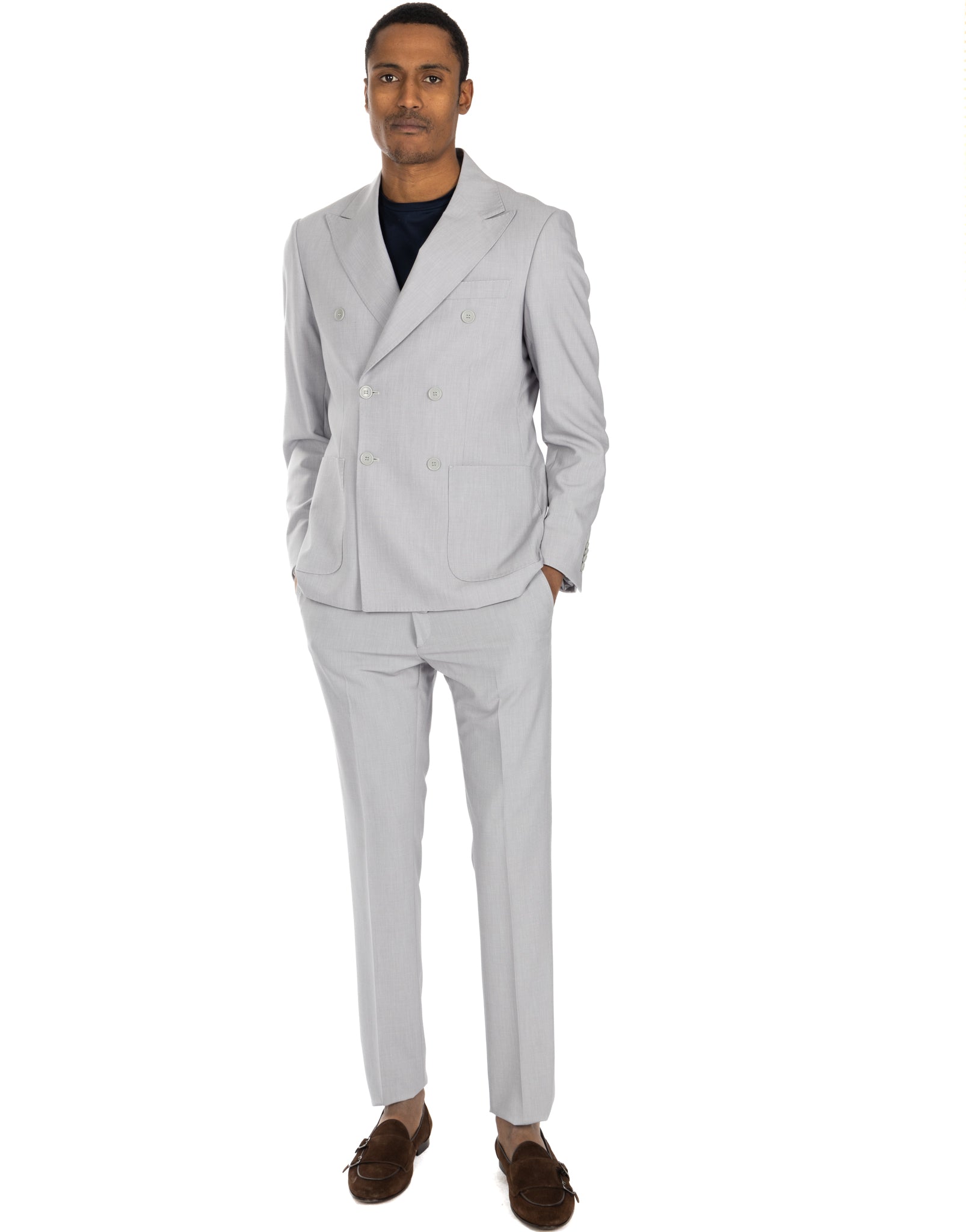 Monaco - gray double-breasted suit