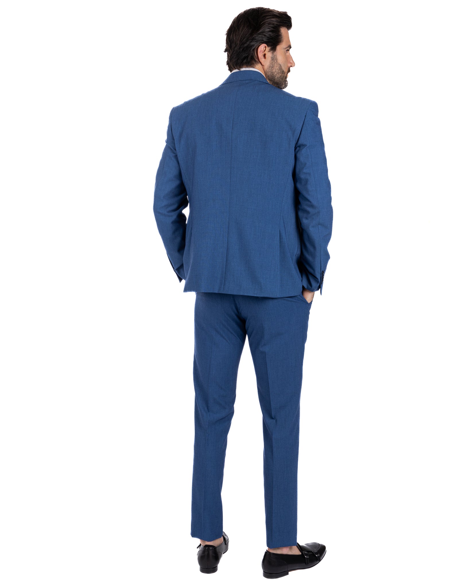 Monaco - double-breasted jeans suit