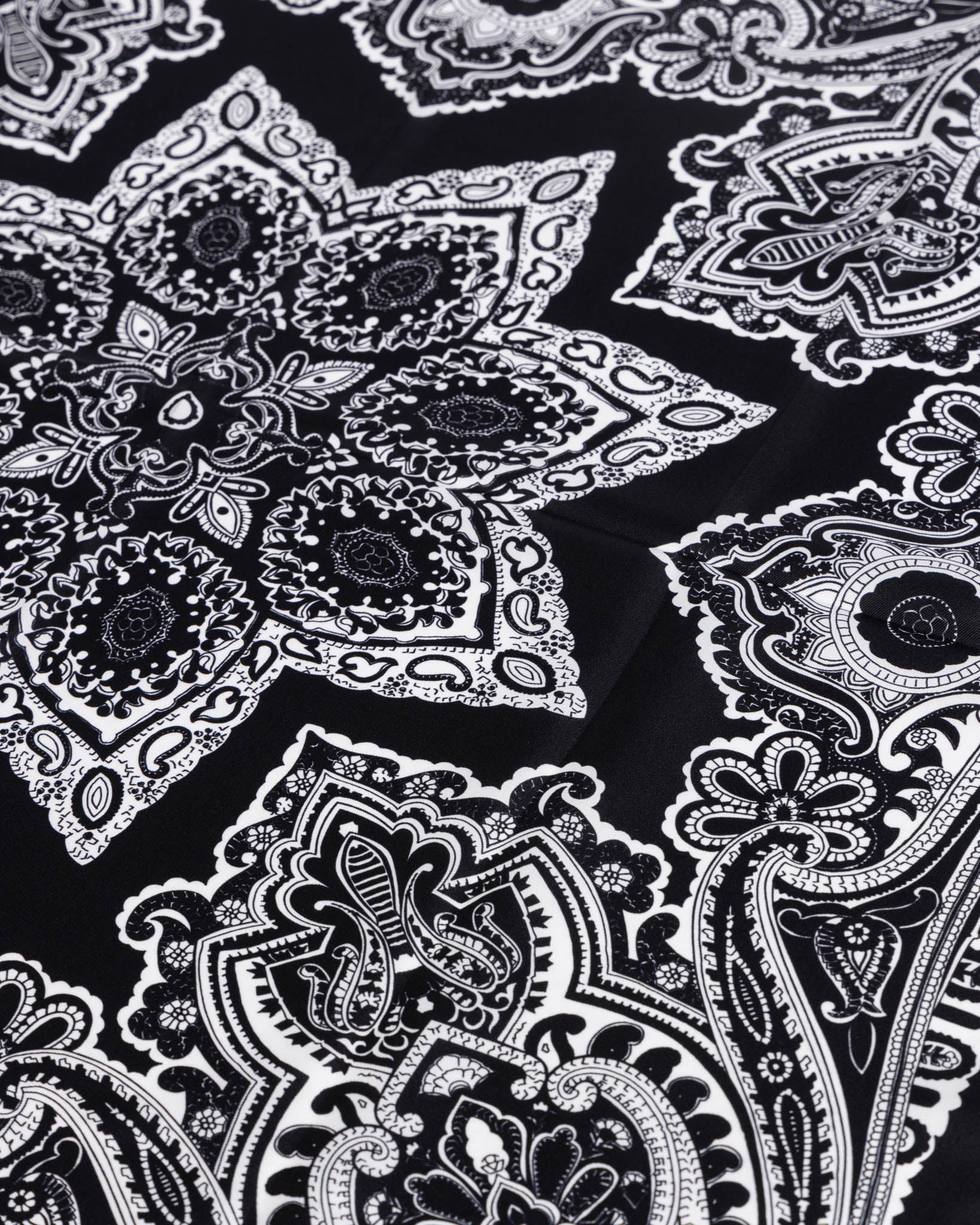 Silk scarf - black pattern