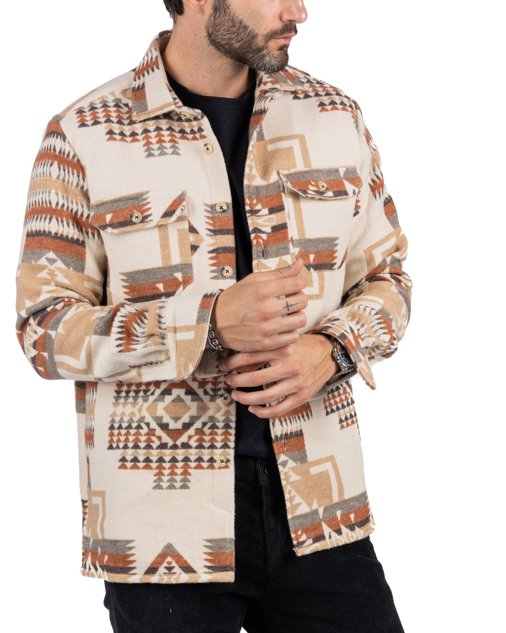 Mayor - beige ethnic patterned jacket