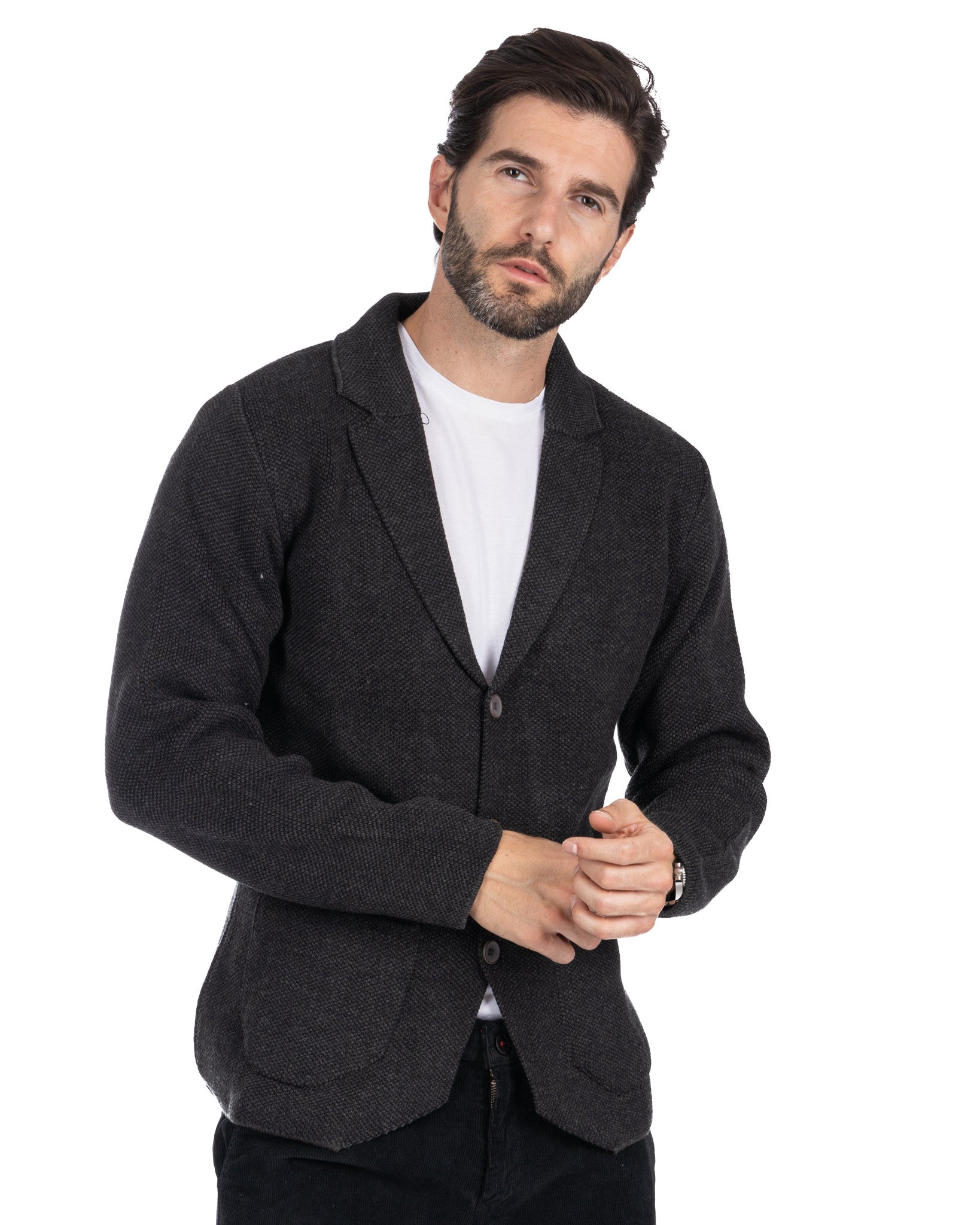 Laurent - gray knit cardigan