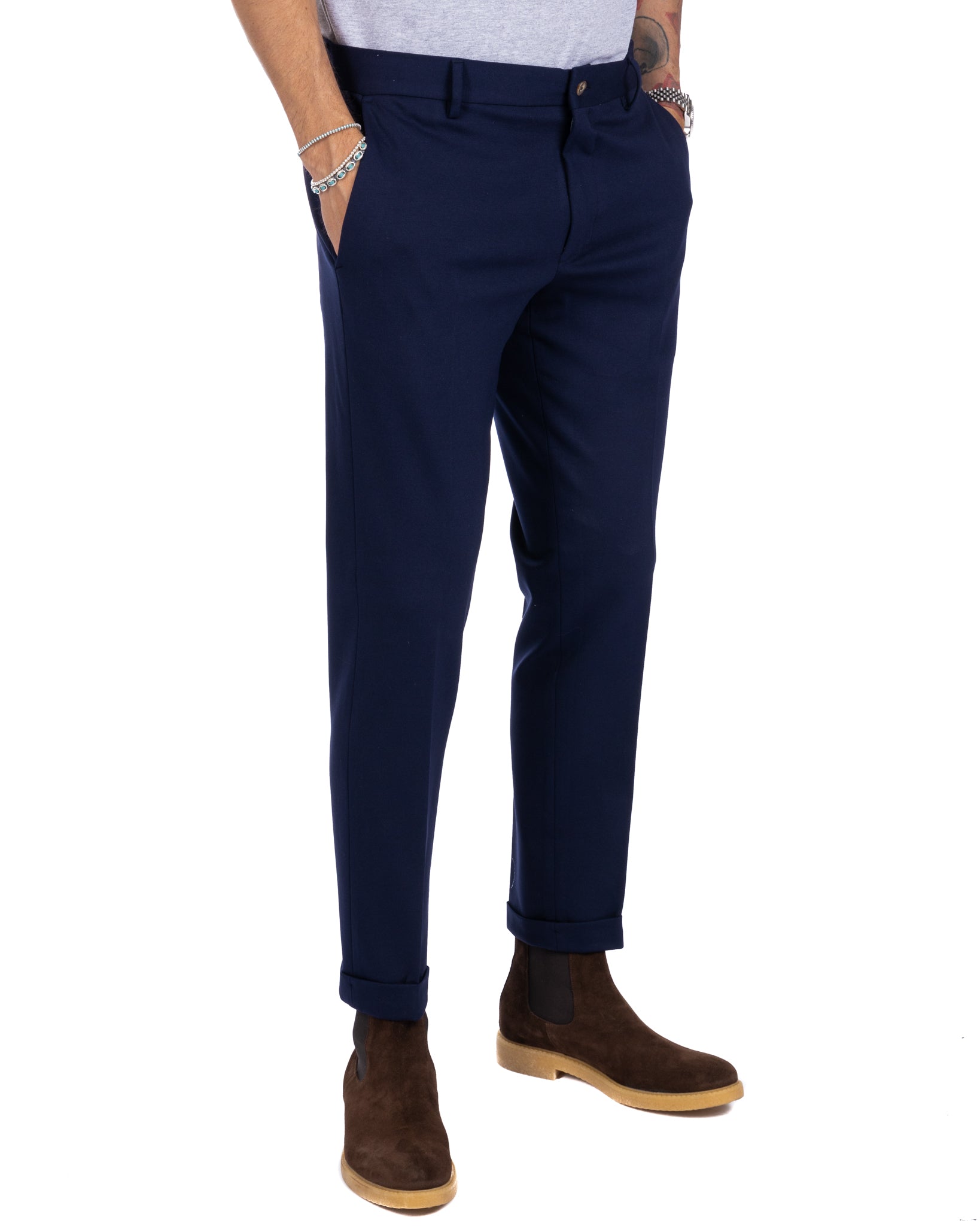 Mustang - blue basic trousers