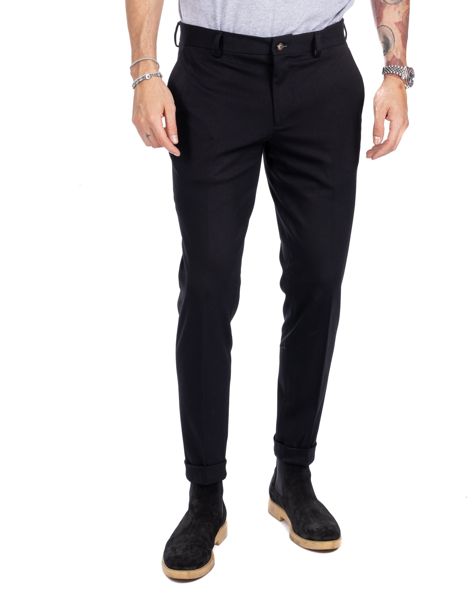 Mustang - pantalon point de Milan bleu