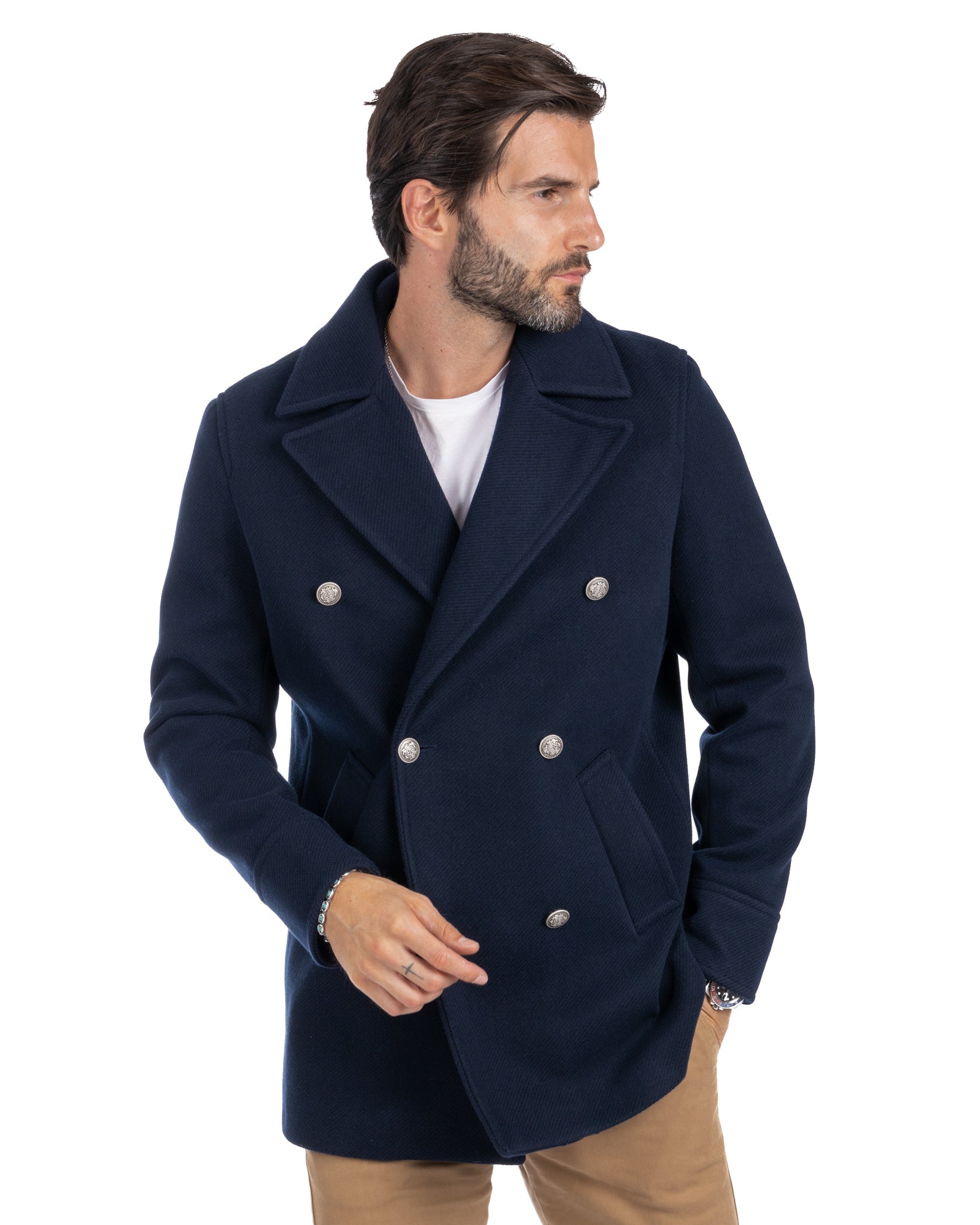 David - blue 3/4 coat