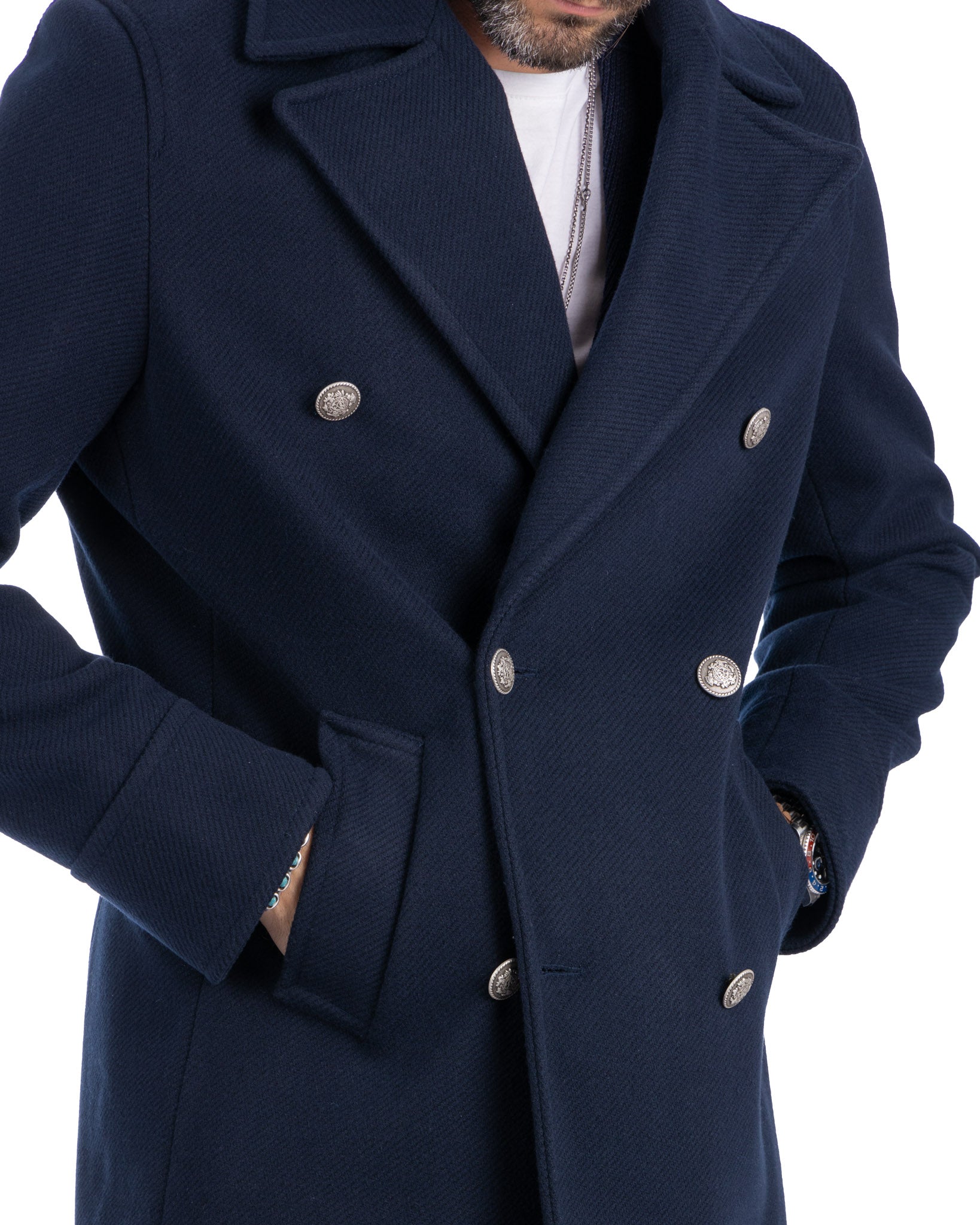 David - blue 3/4 coat