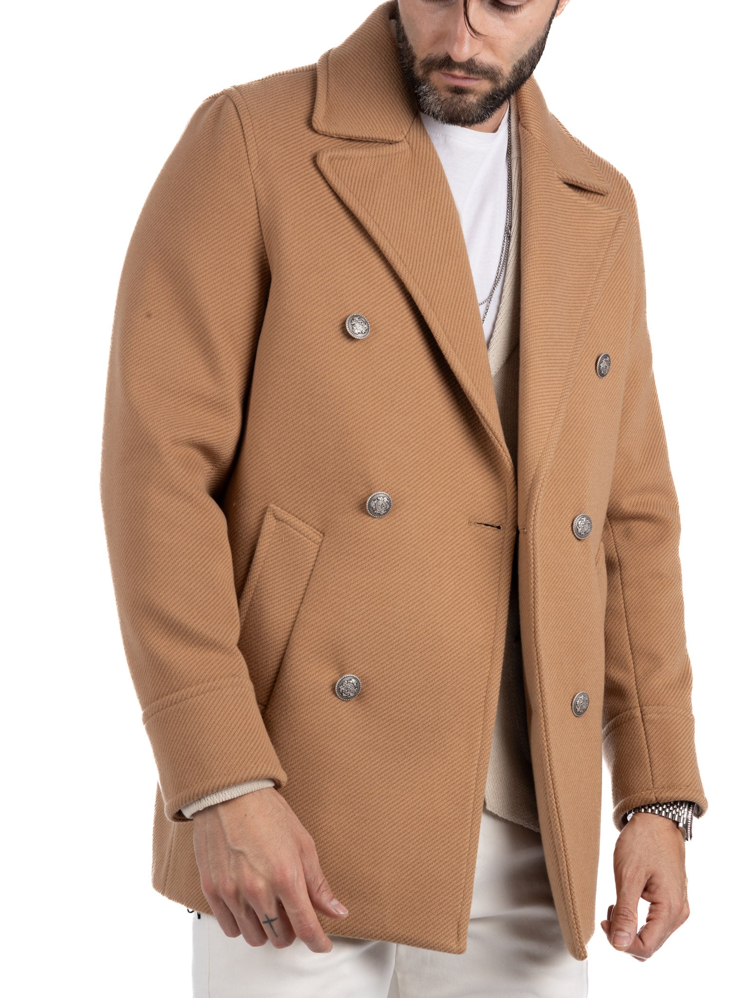 David - beige 3/4 coat