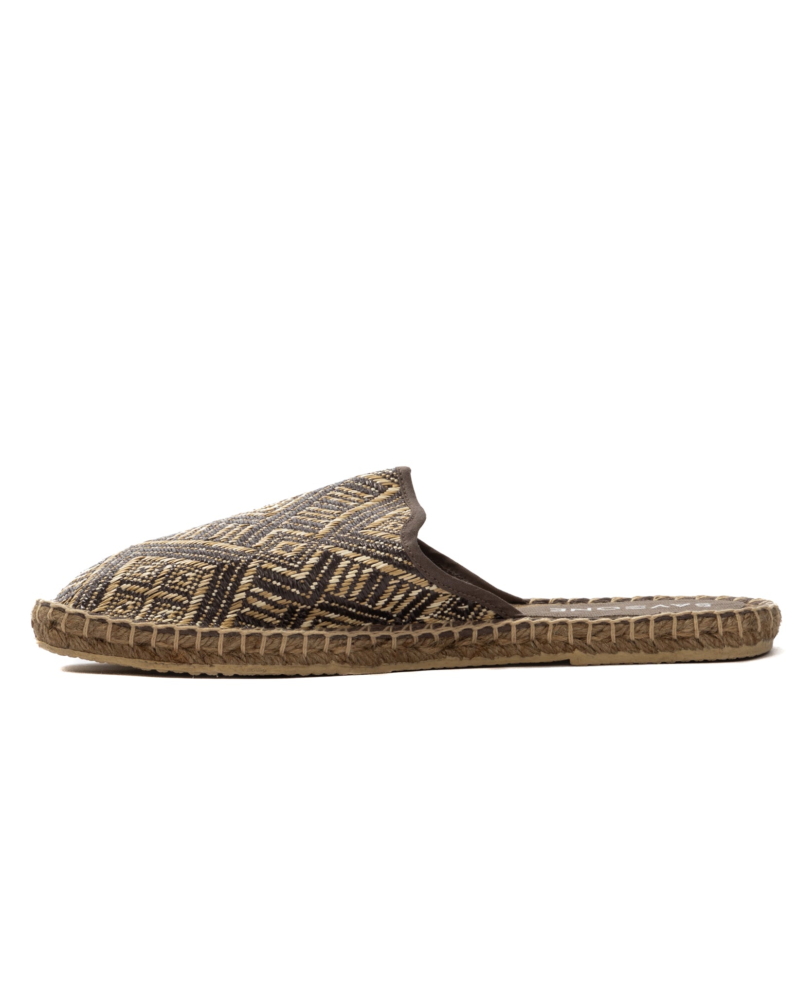 Portofino - dark brown ethnic espadrilles mules