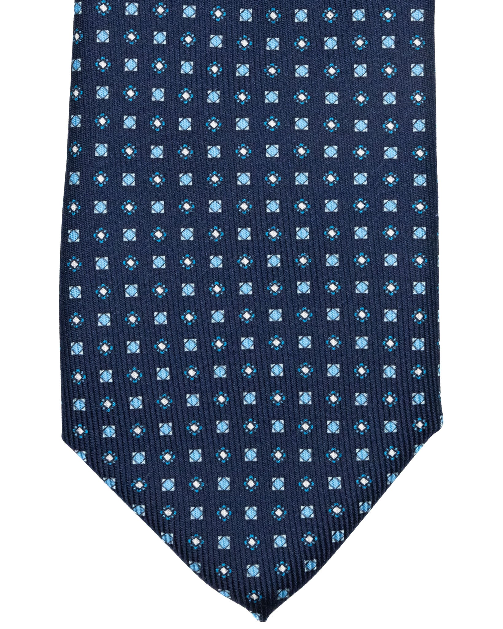 Tie - in blue woven silk