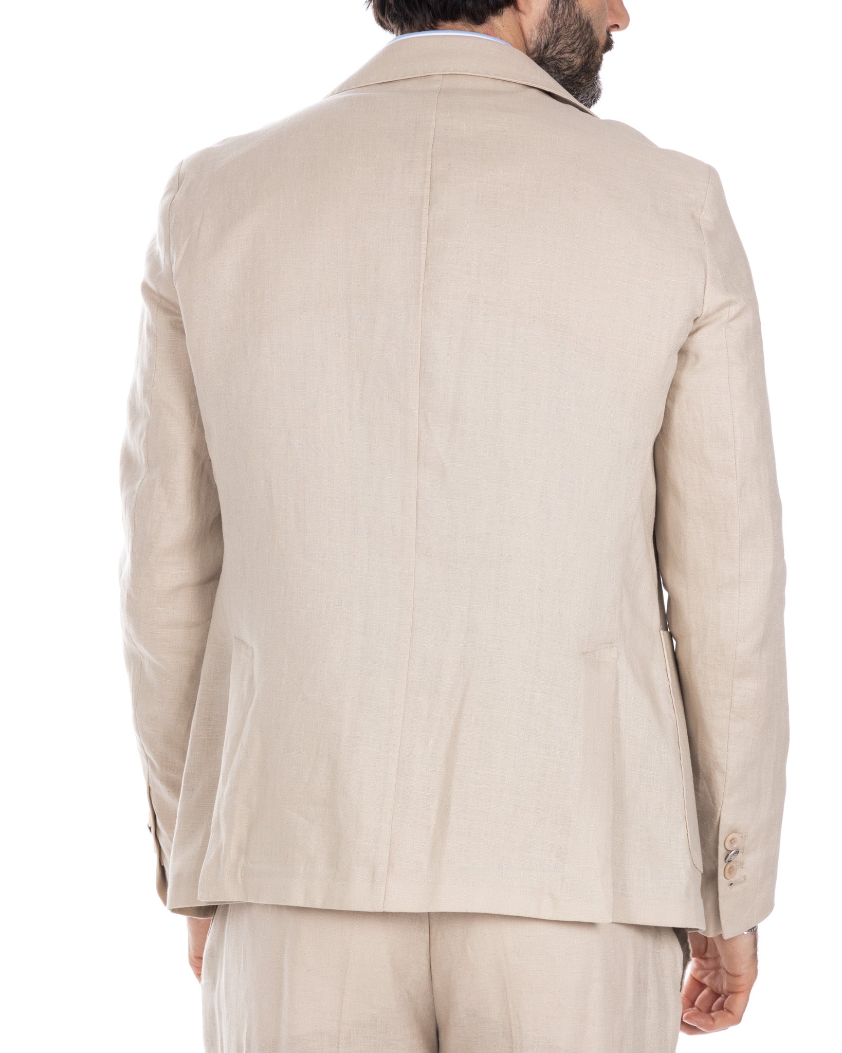 Bosa e Sorso - beige linen single-breasted suit