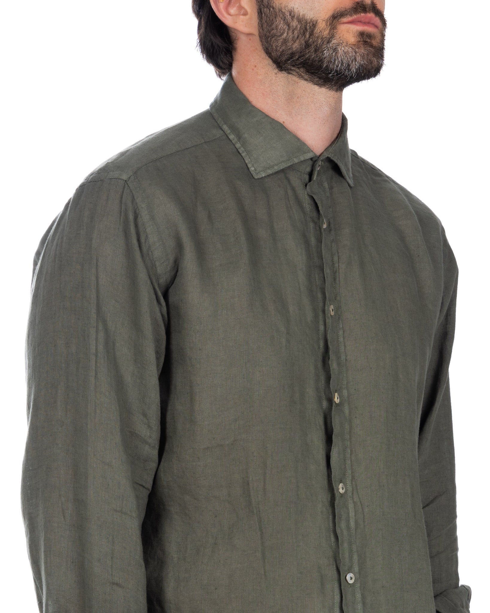 Montecarlo - shirt in pure military linen