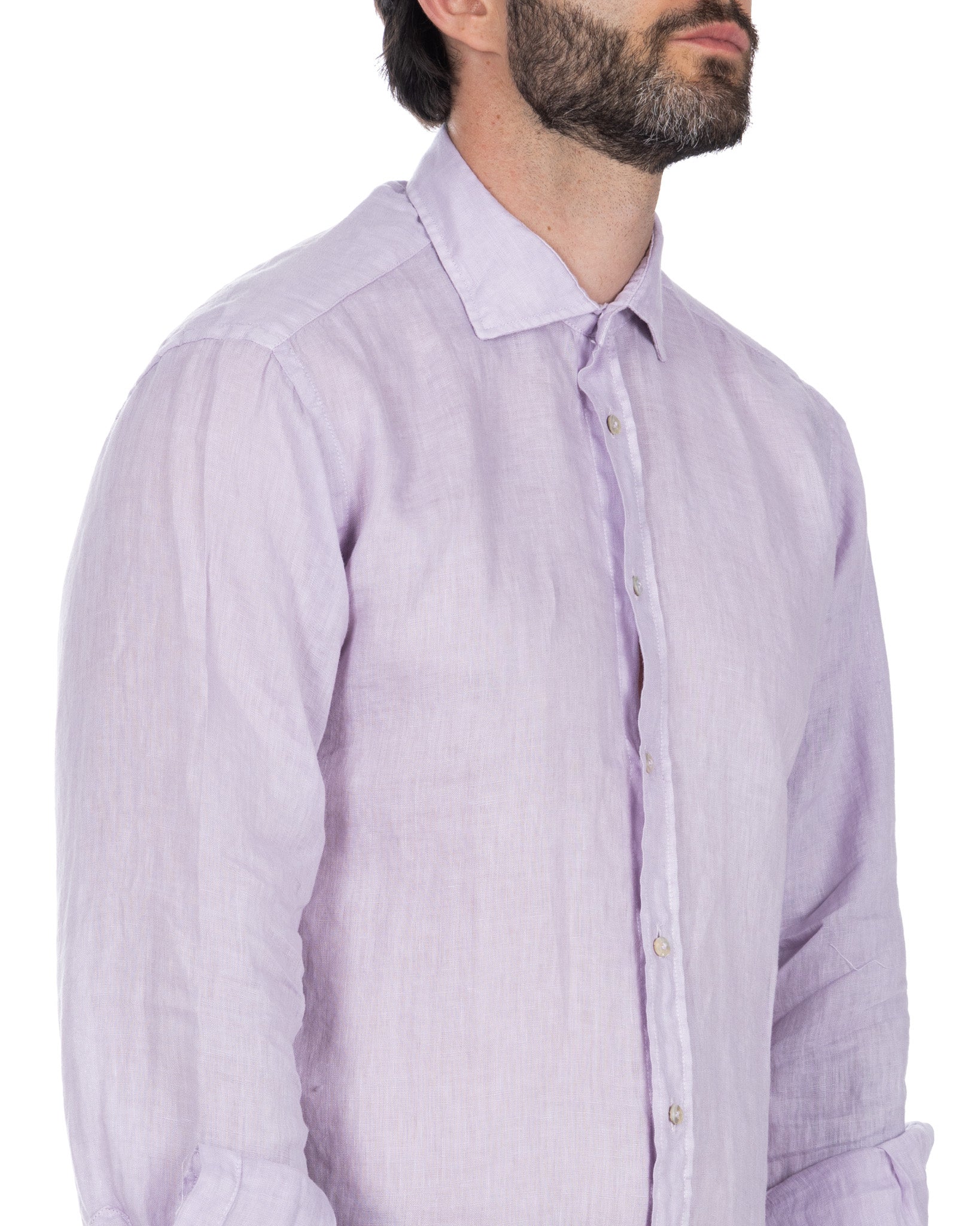Montecarlo - lilac pure linen shirt