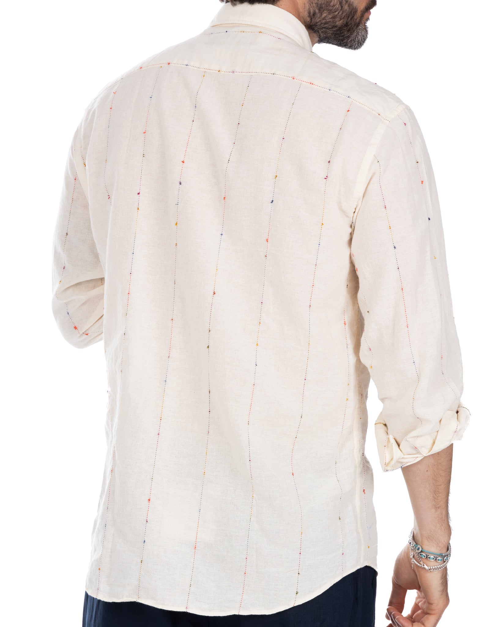 Rainbow - chemise beige avec broderie