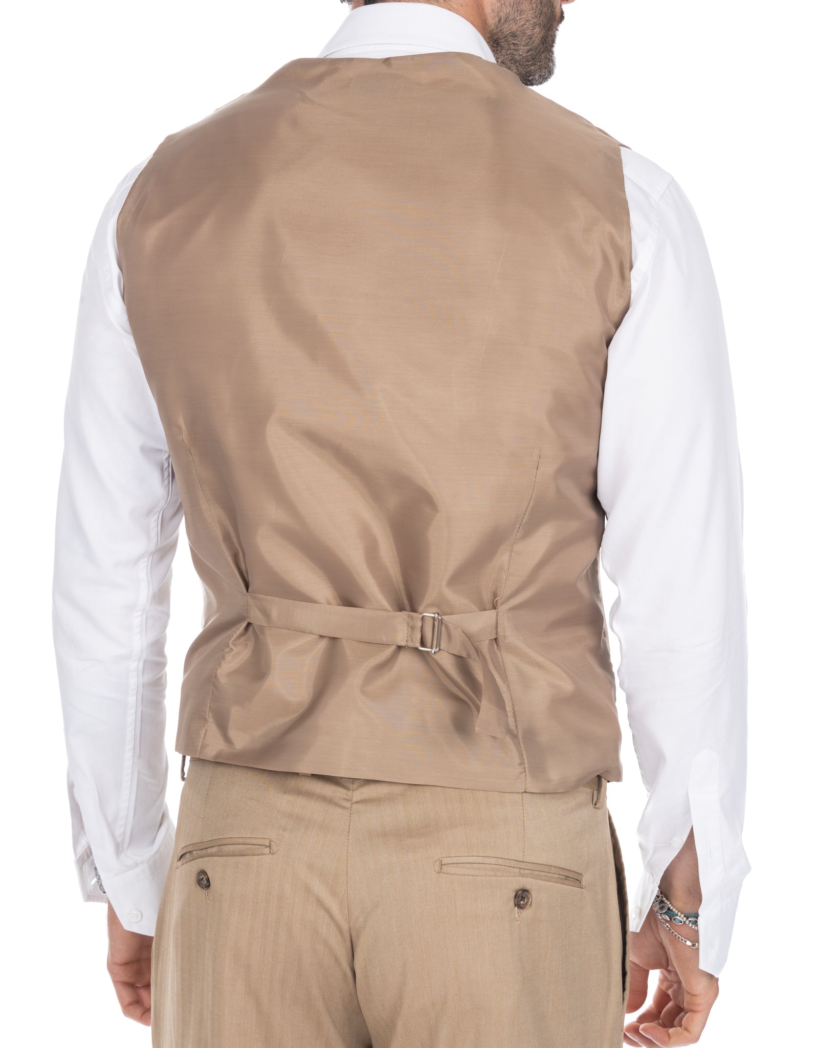 Nantes - camel solar double-breasted waistcoat