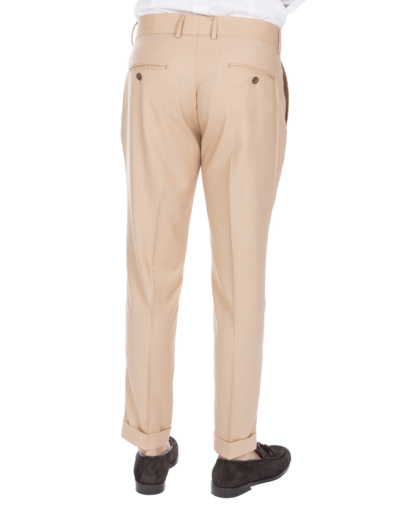 Colonia - beige solaro high-waisted trousers