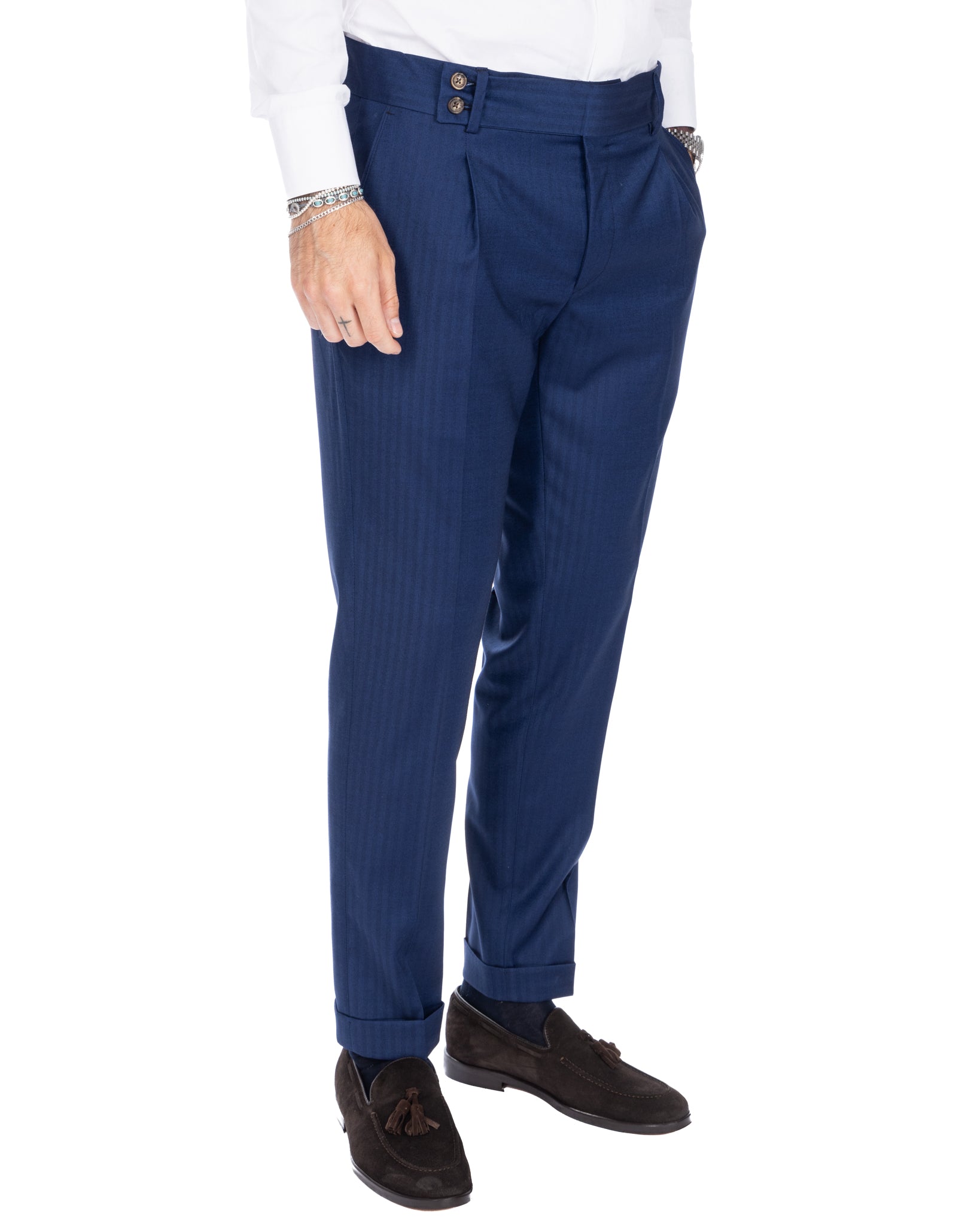 Colonia - pantalon taille haute solaro royal