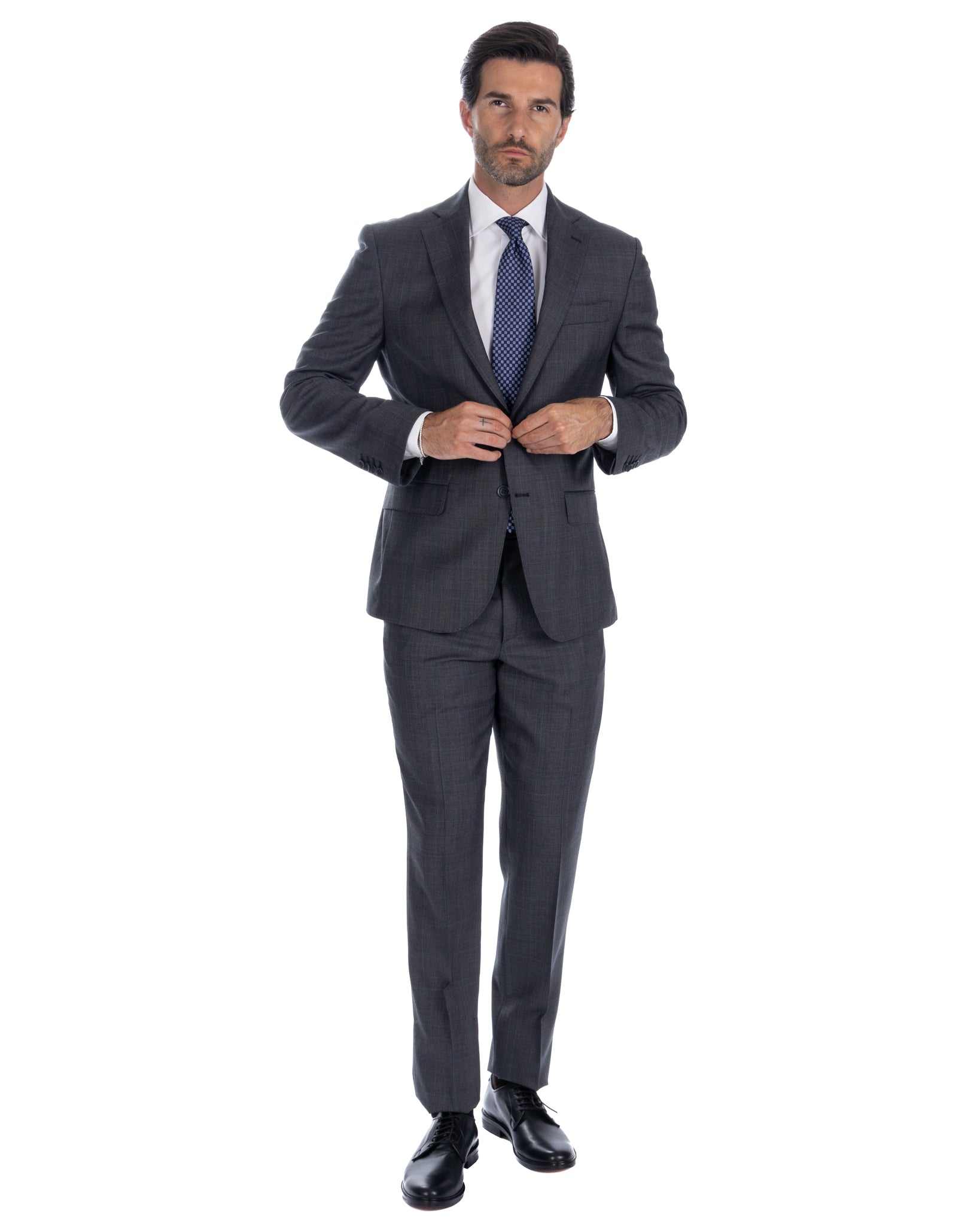 Single-breasted gray square suit - Reda