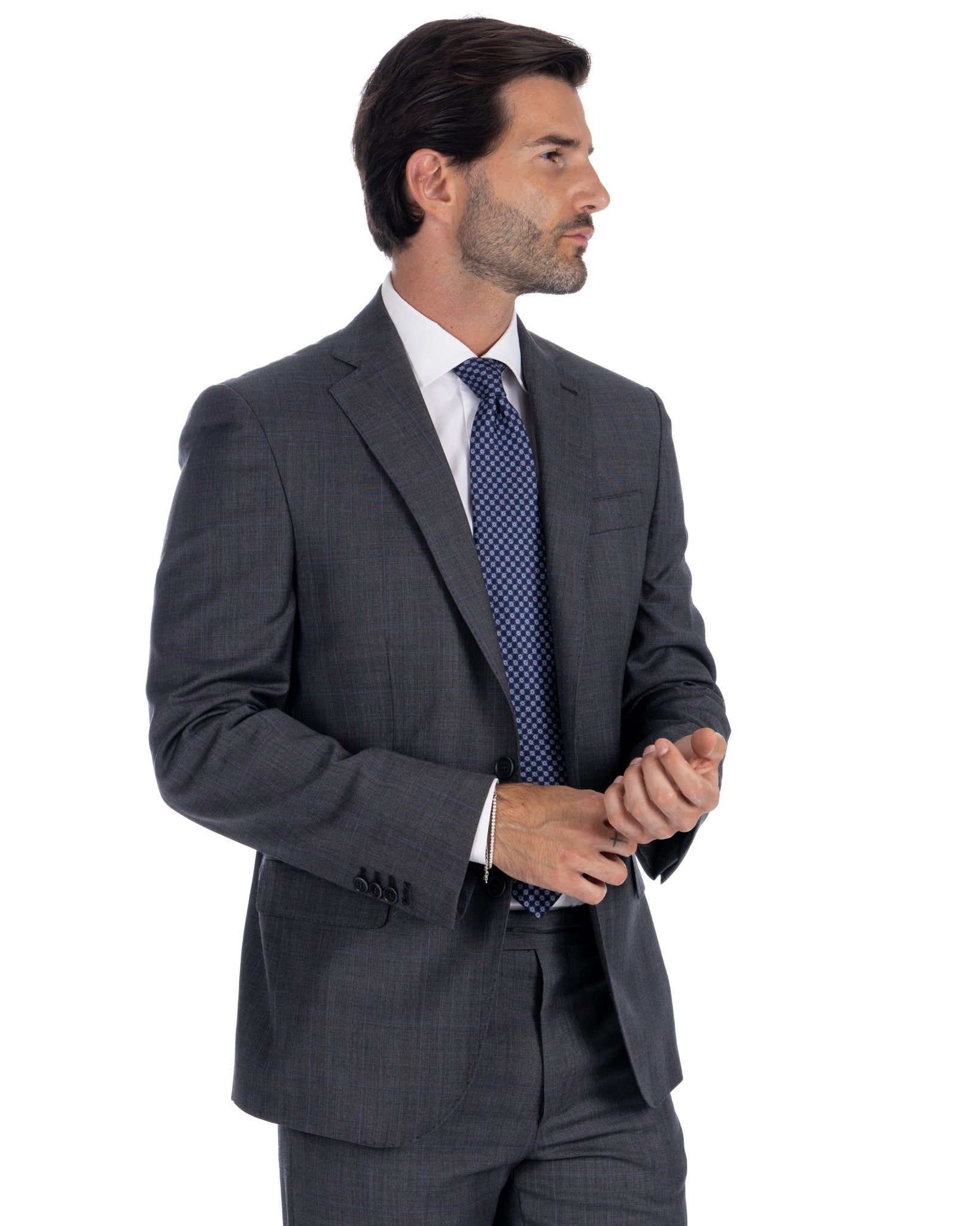 Single-breasted gray square suit - Reda