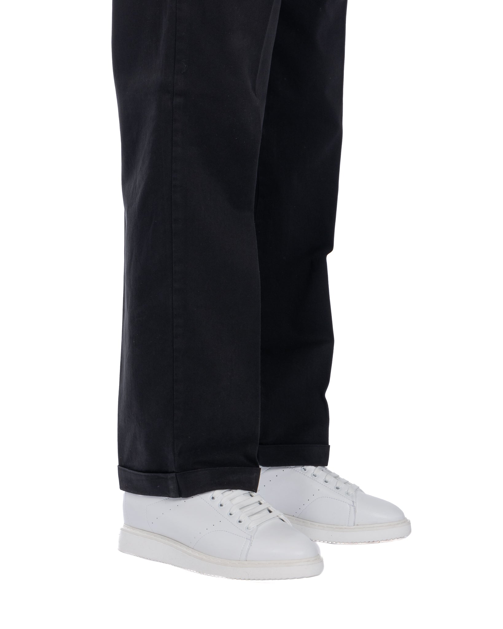 Sean - pantalone in cotone largo nero