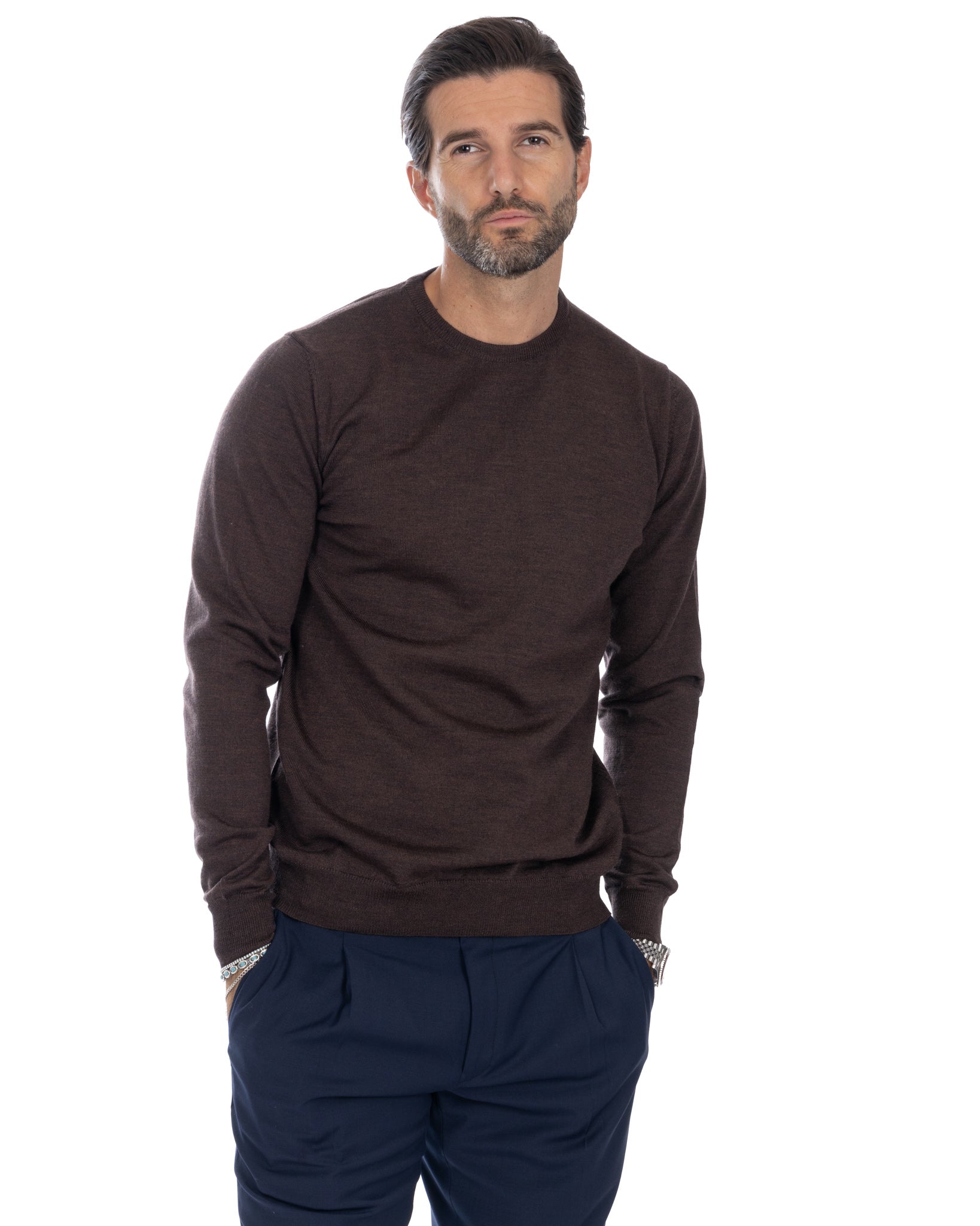 Furore - dark brown merino wool sweater