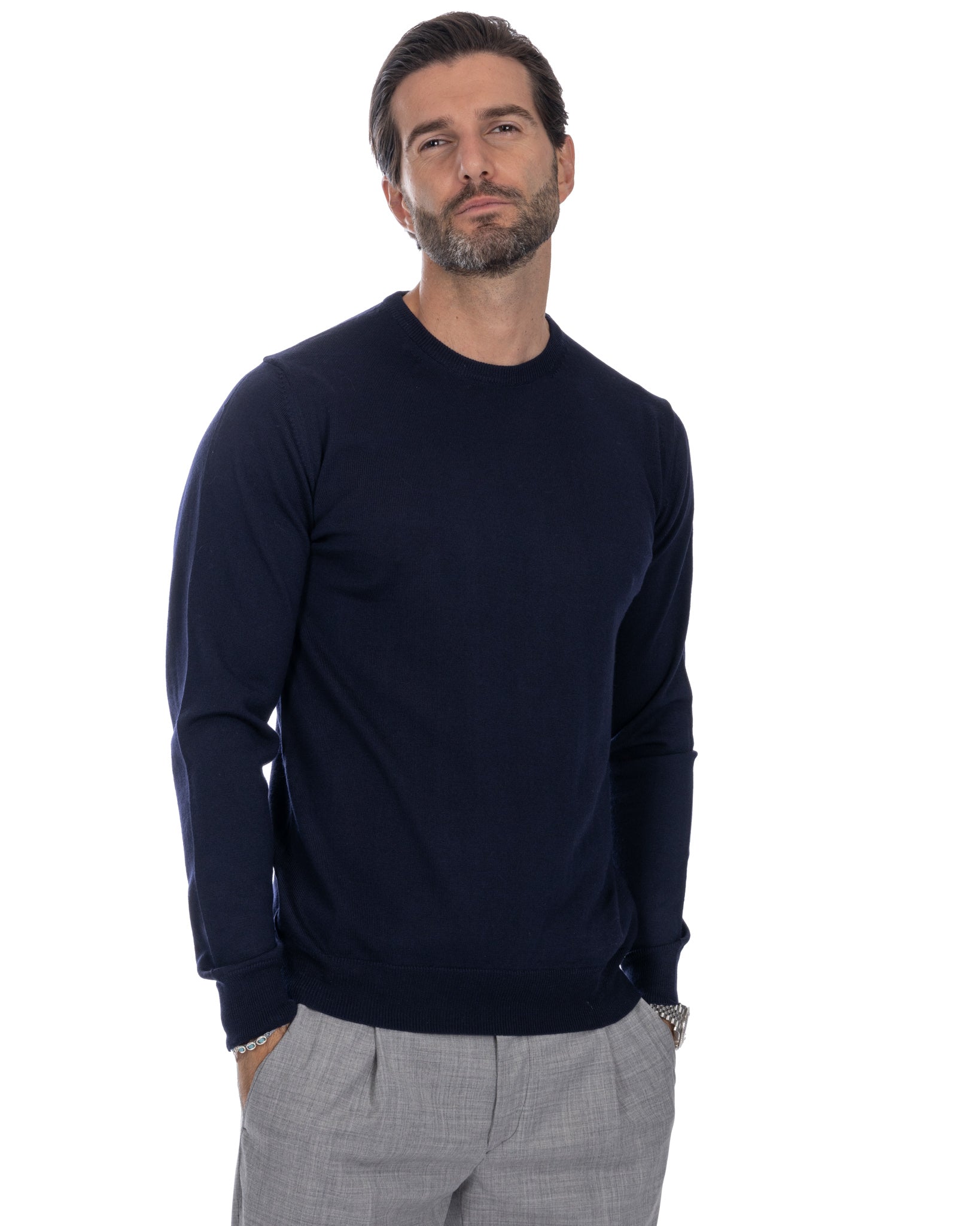 Furore - blue merino wool sweater