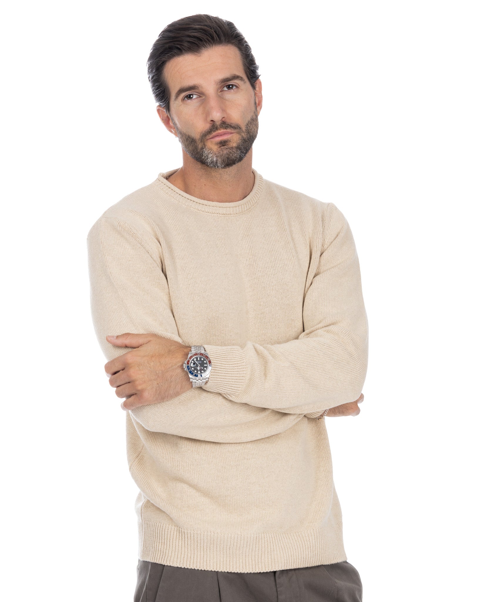 Adak - beige crewneck sweater