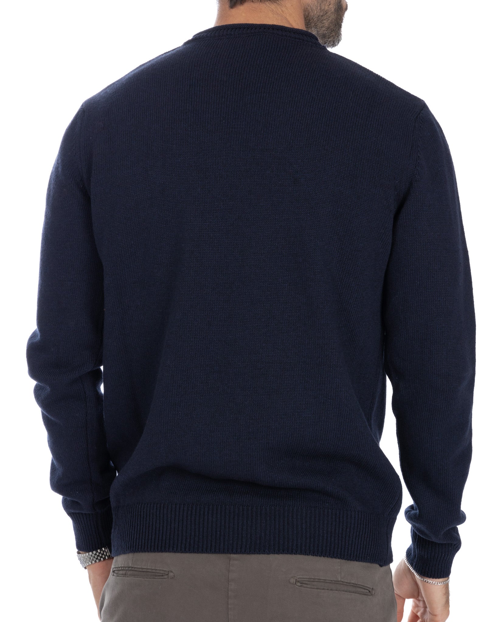 Adak - blue crew neck sweater