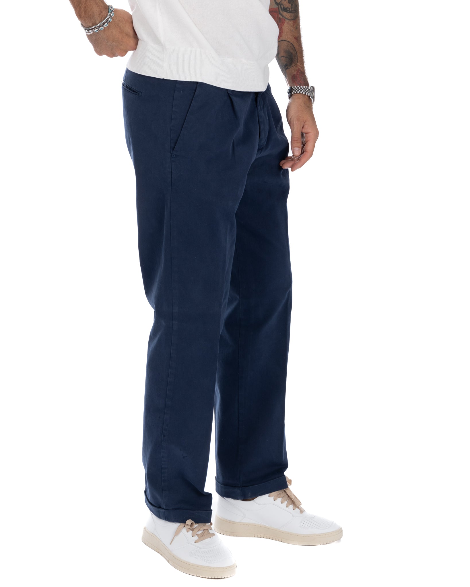 Sean - cornflower blue bull denim trousers