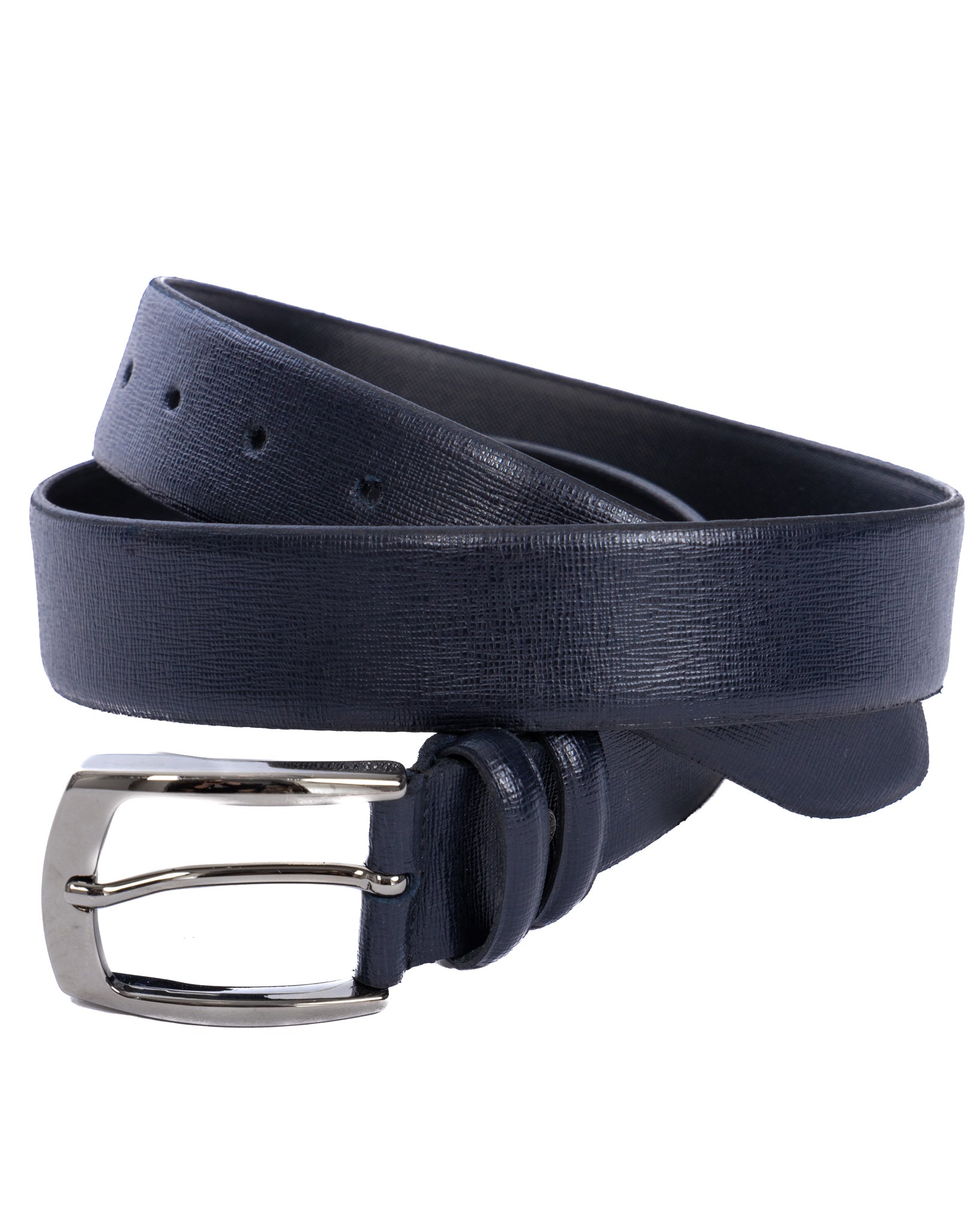 Capalbio - blue saffiano leather belt