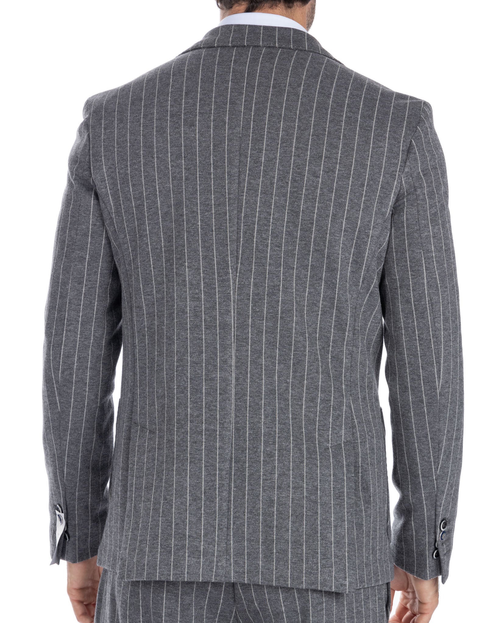 Raphael - gray pinstripe double-breasted jacket