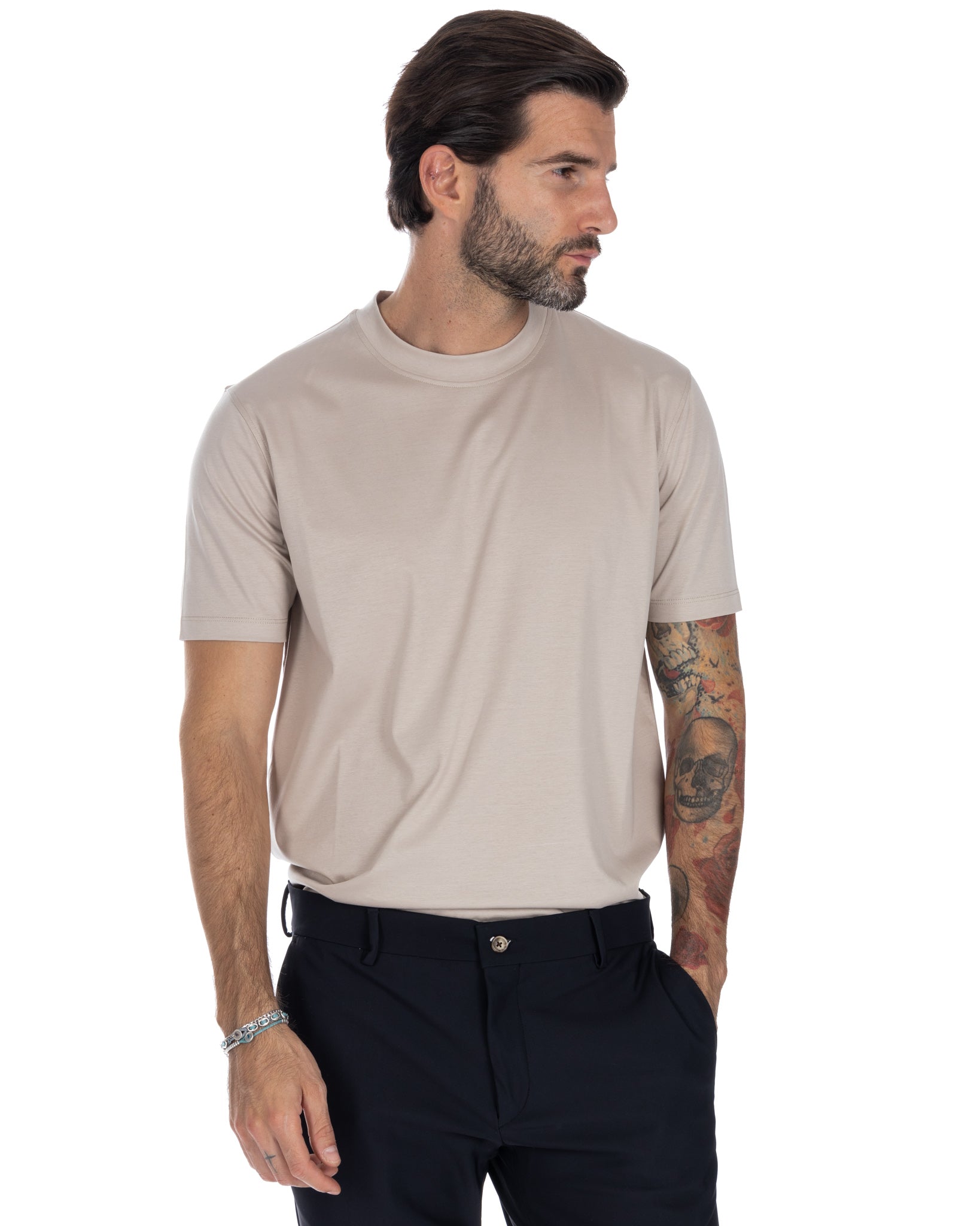 Delf - beige cotton t-shirt