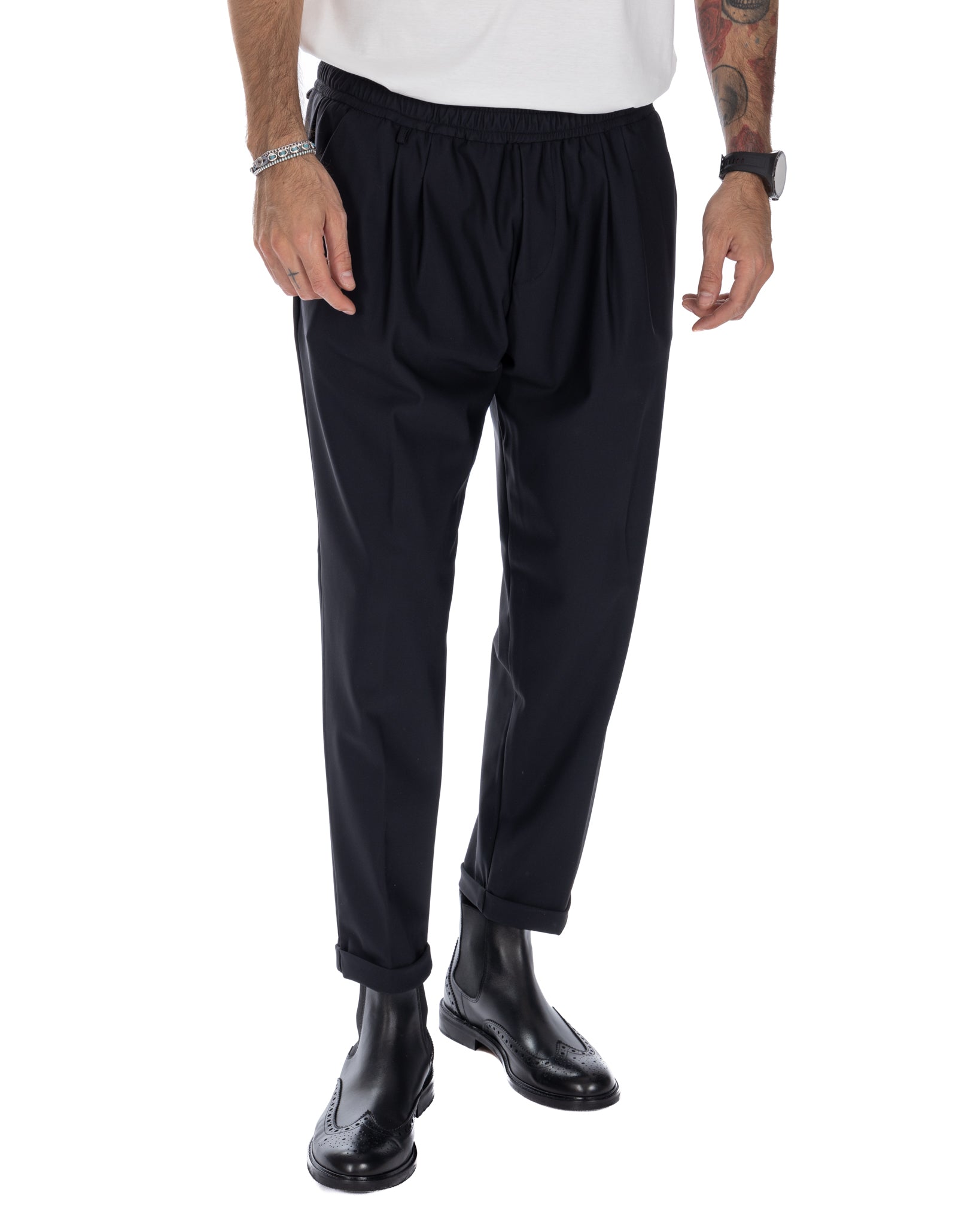 Steve - black technical trousers