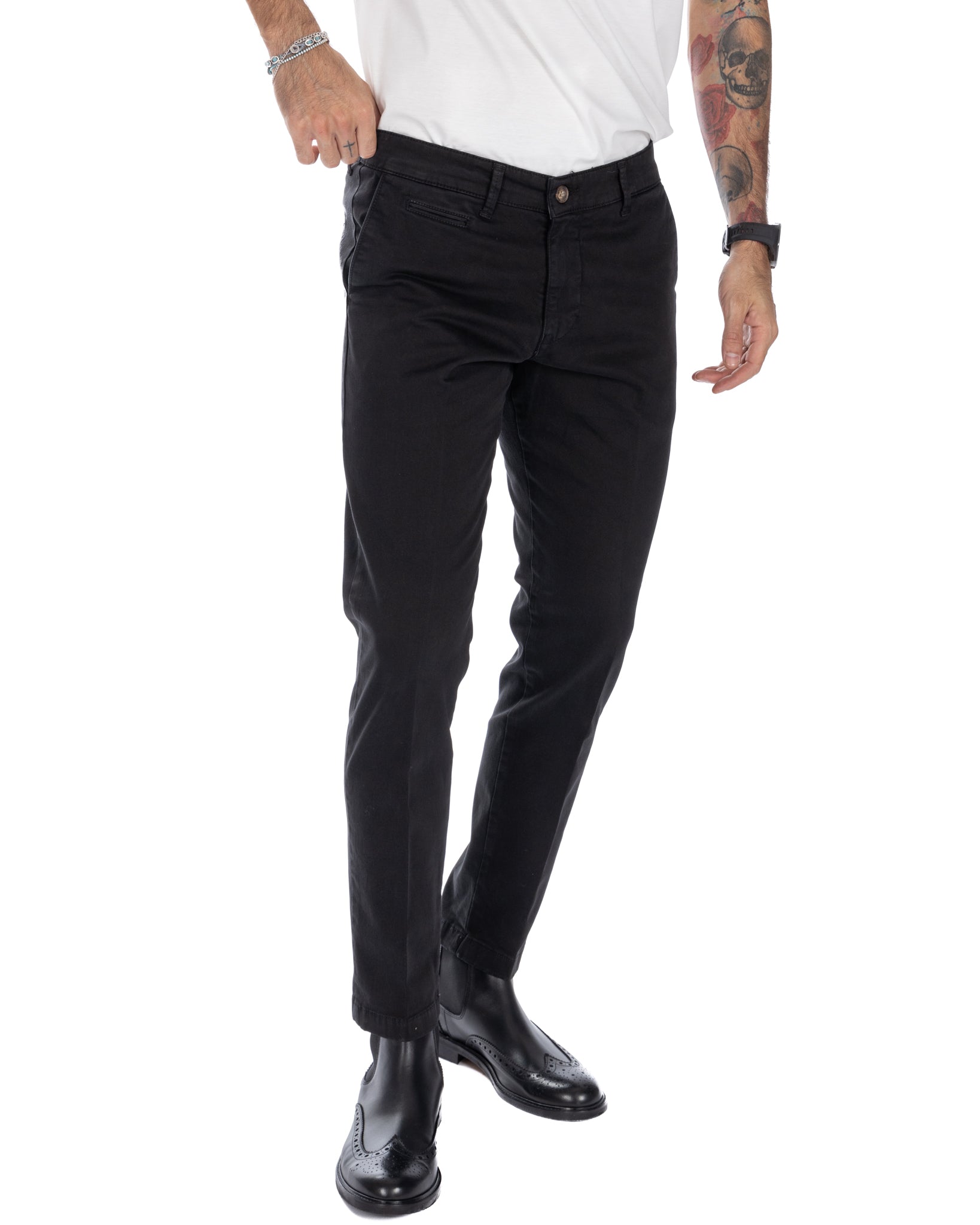 Paul - Black basic trousers