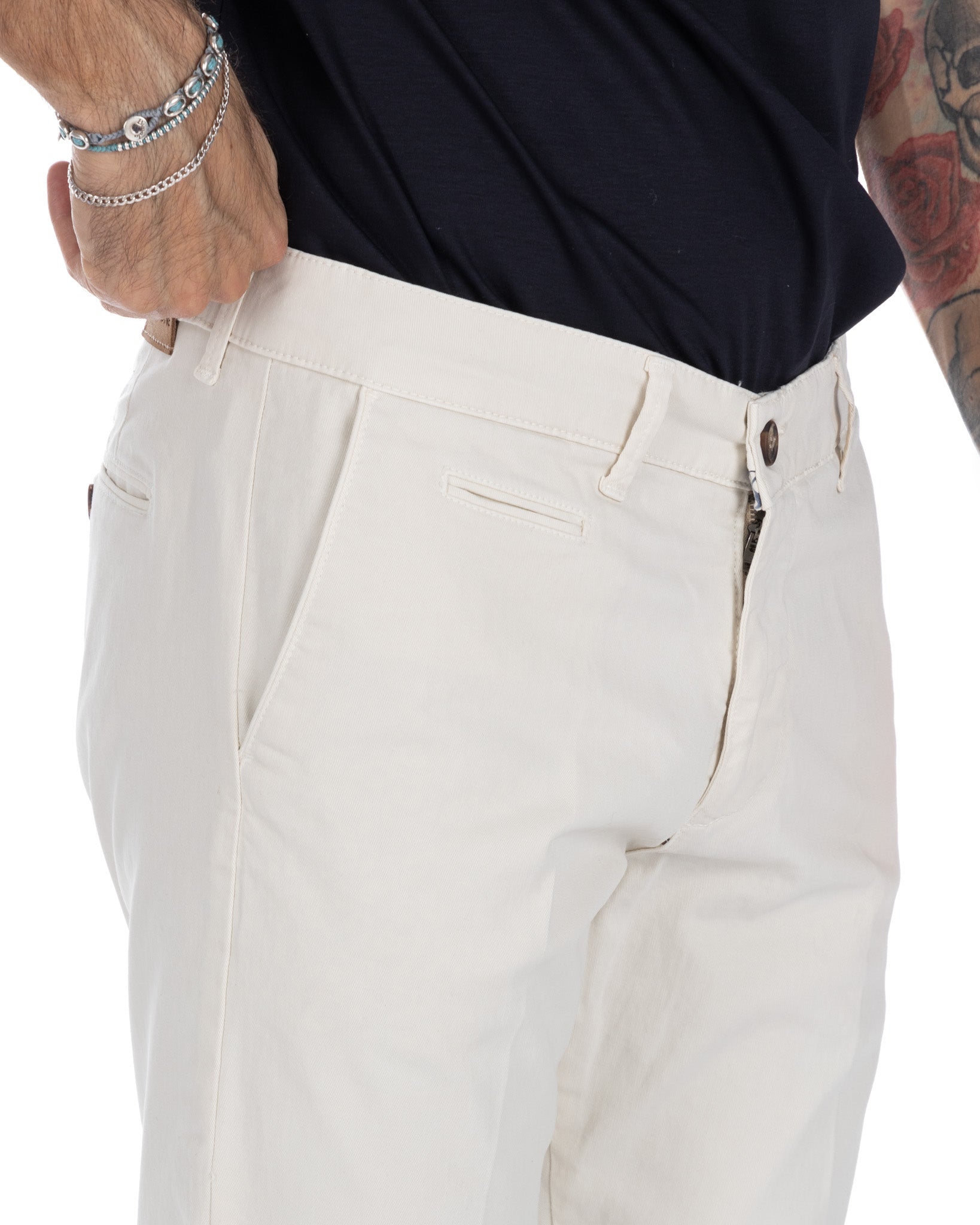 Paul - Basic cream trousers 