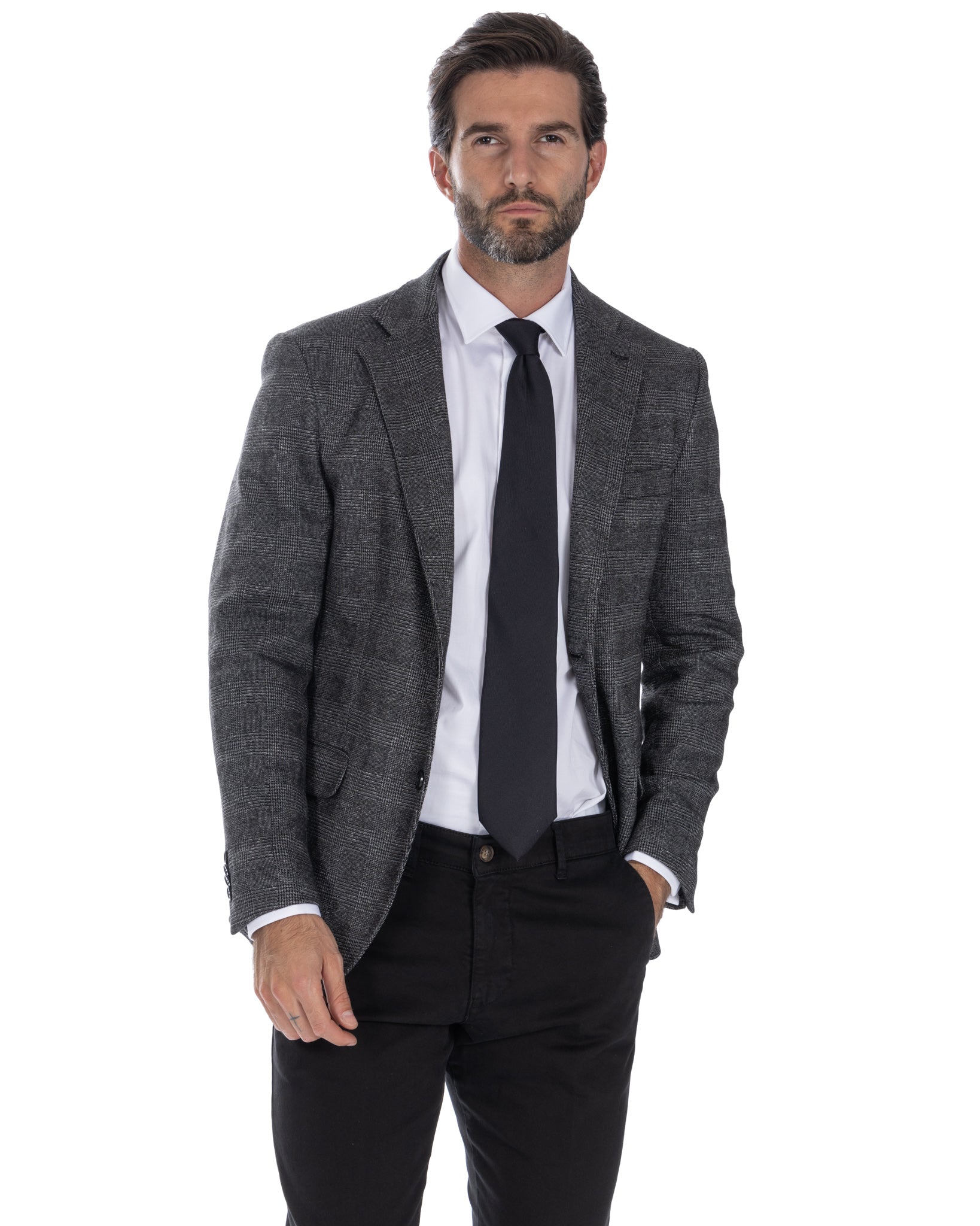 Orson - anthracite square single-breasted jacket