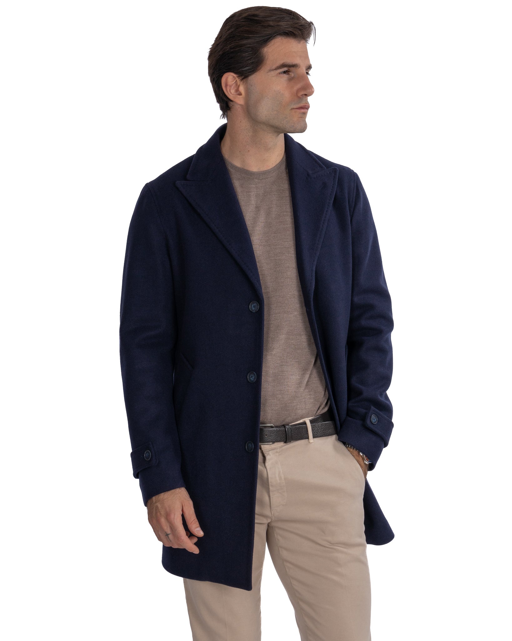 Henri - blue single-breasted coat