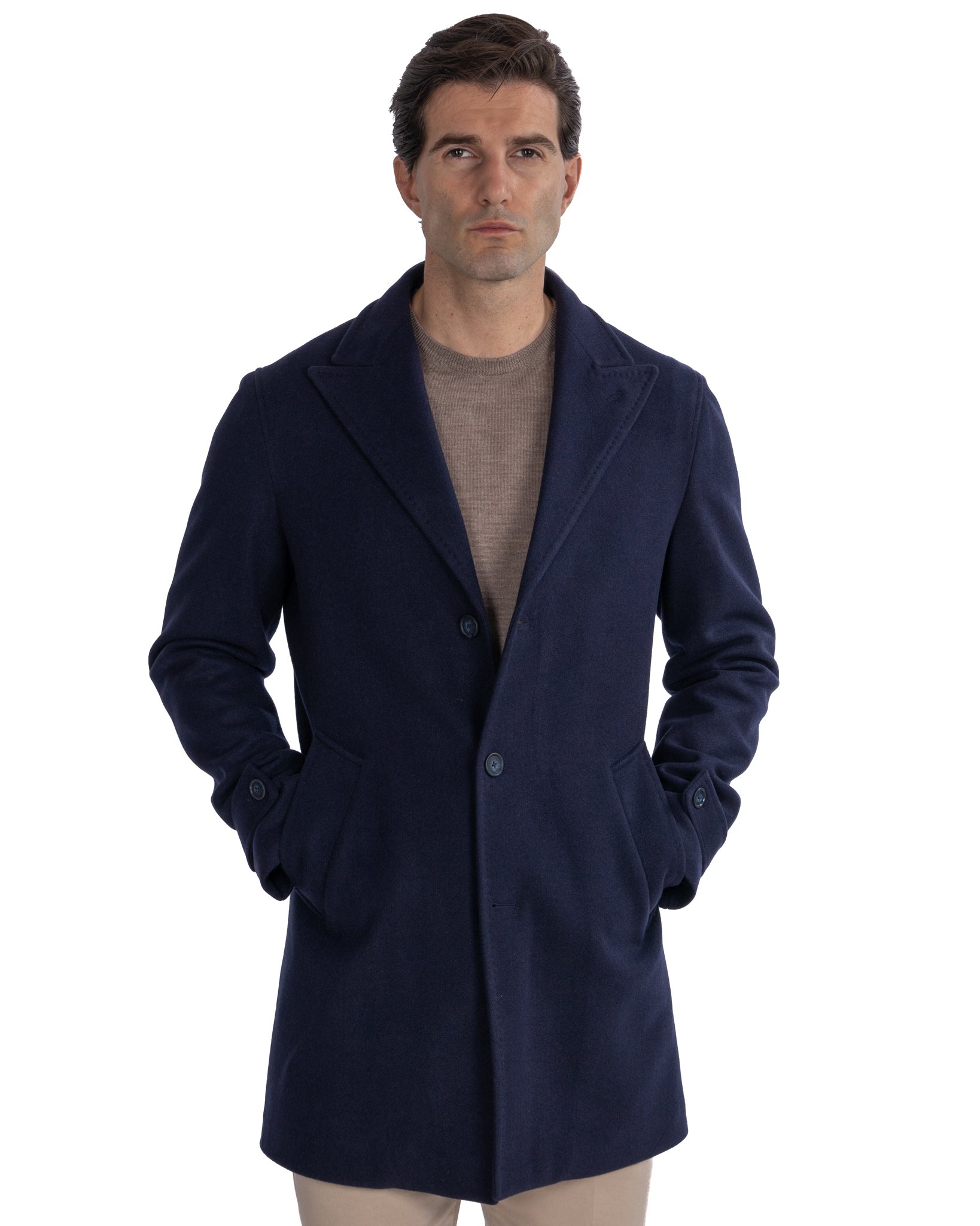 Henri - blue single-breasted coat