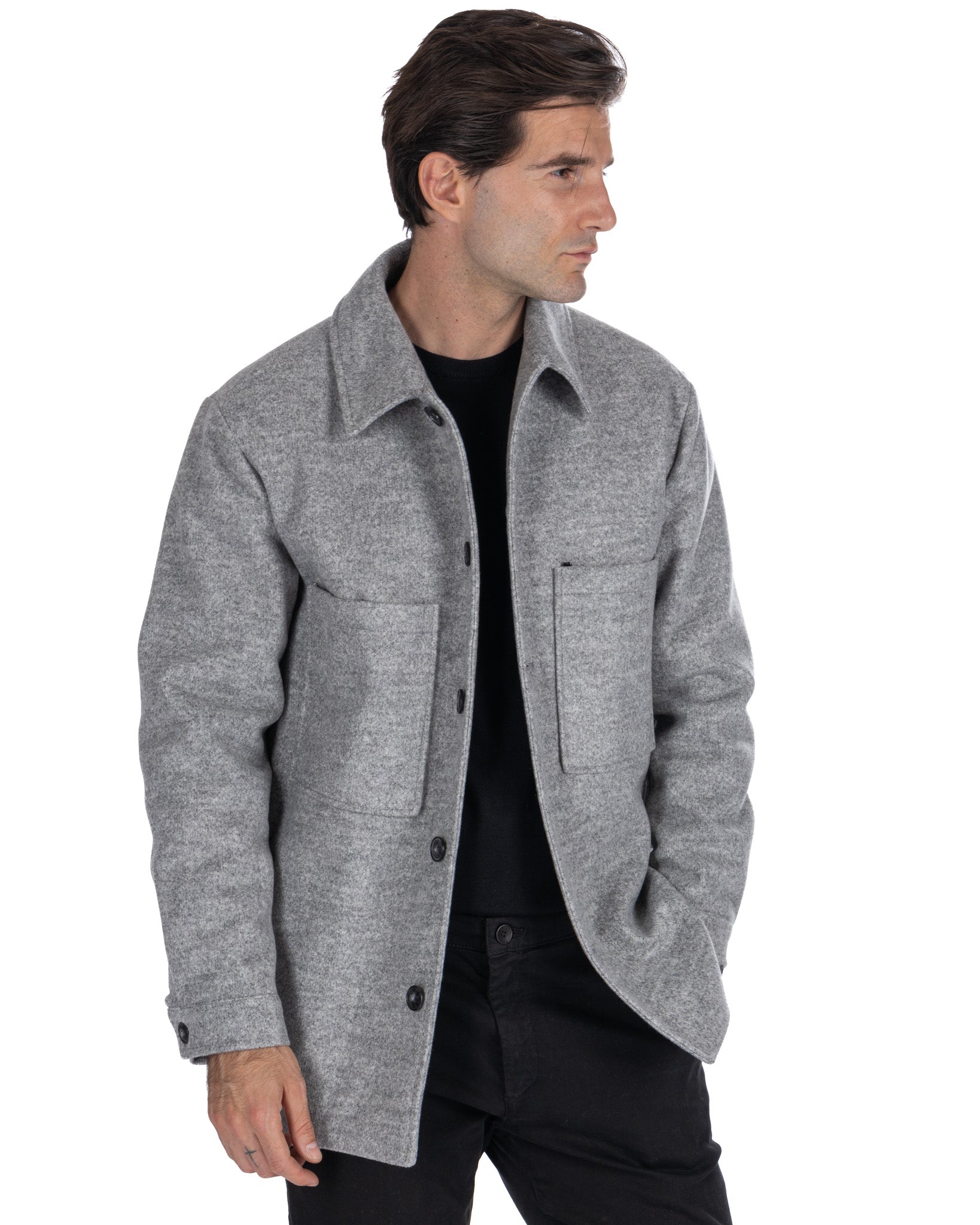 Gervais - gray oversized jacket