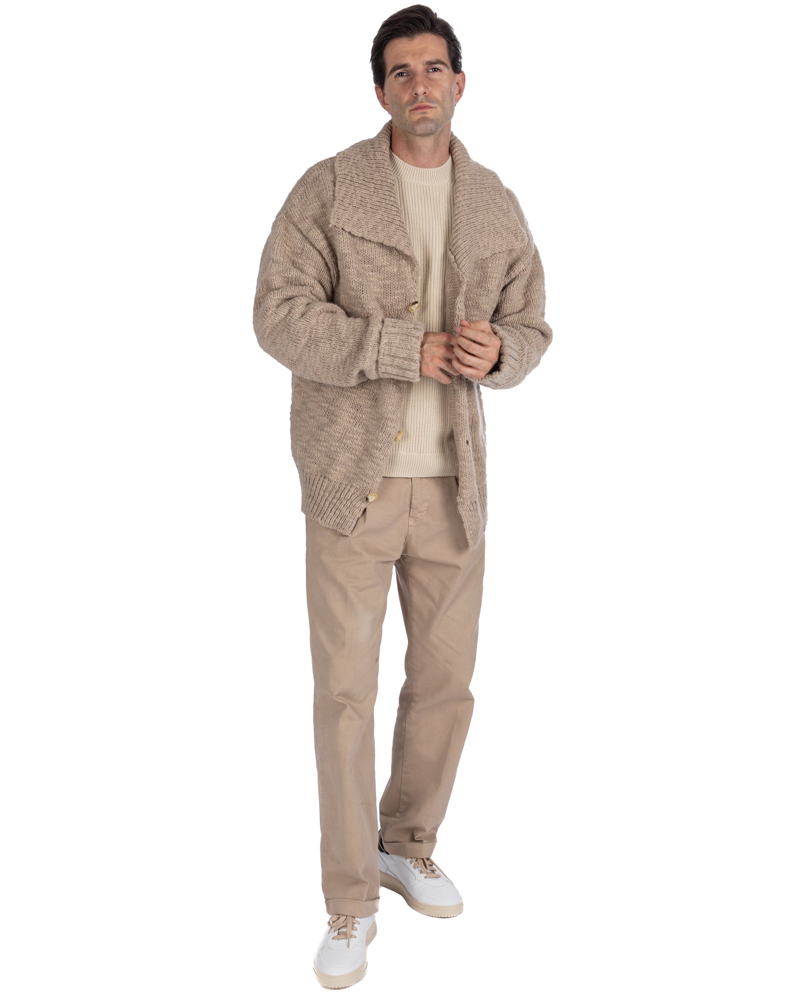 Ethan - cardigan oversize beige