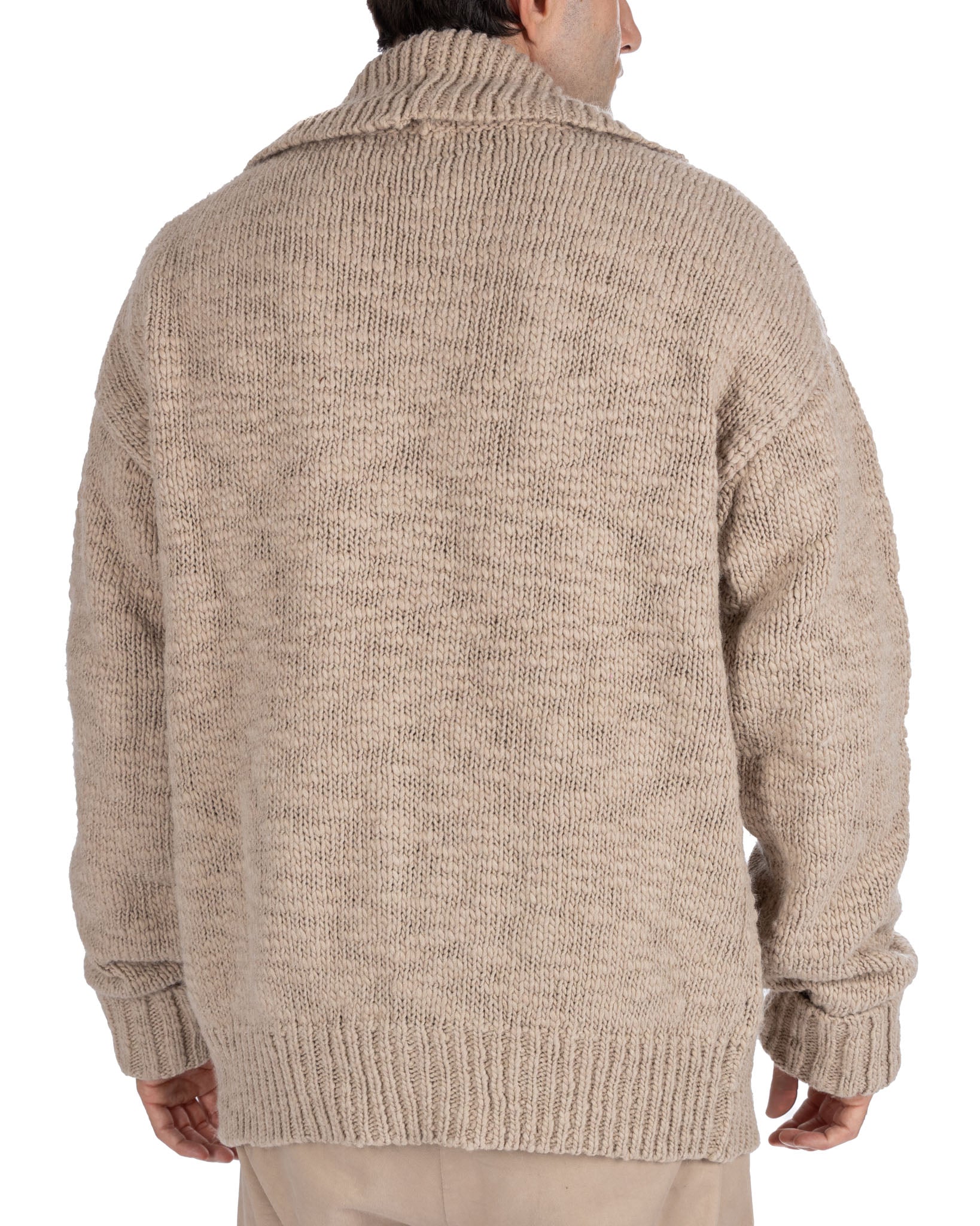 Ethan - beige oversized cardigan