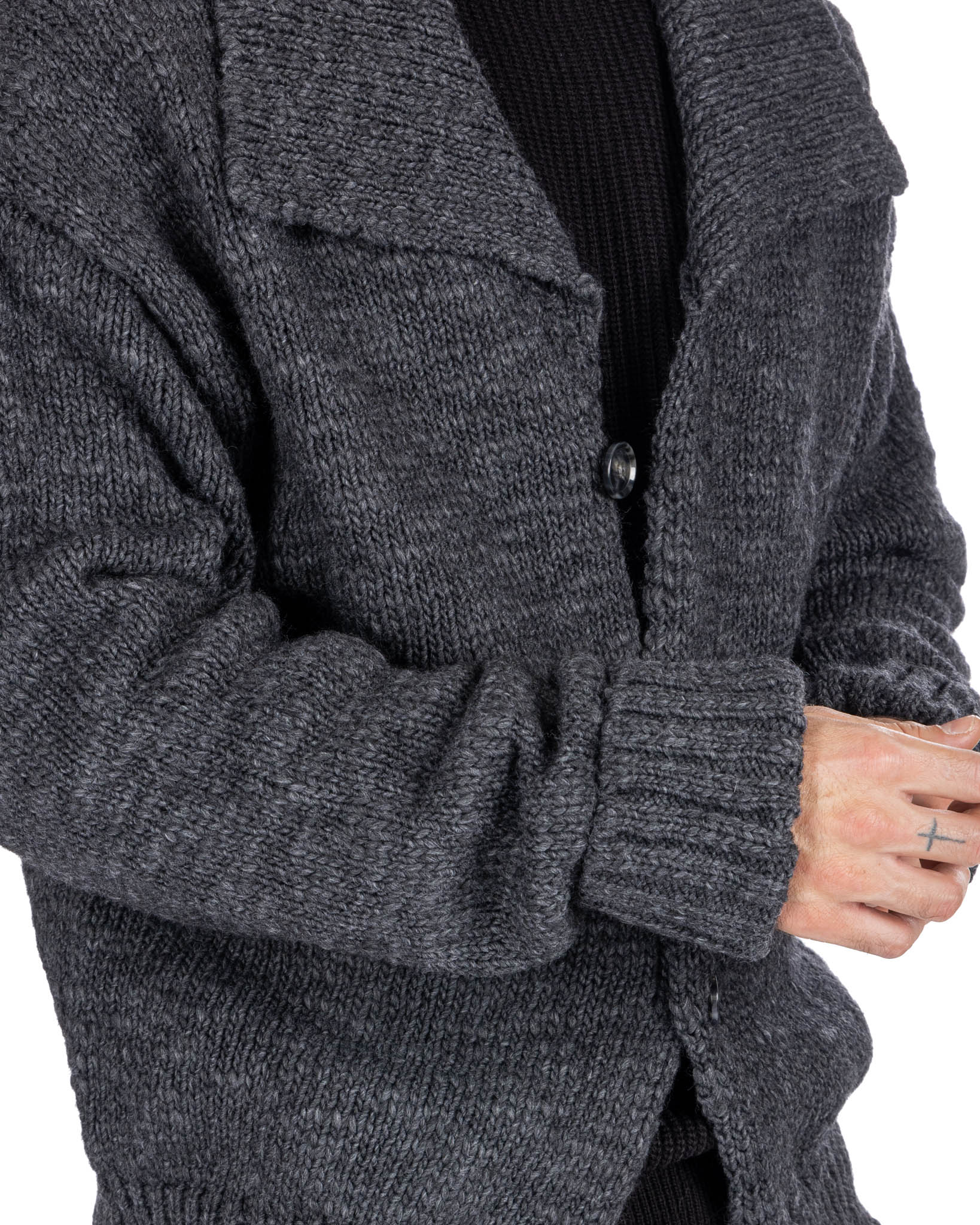 Ethan - anthracite oversized cardigan